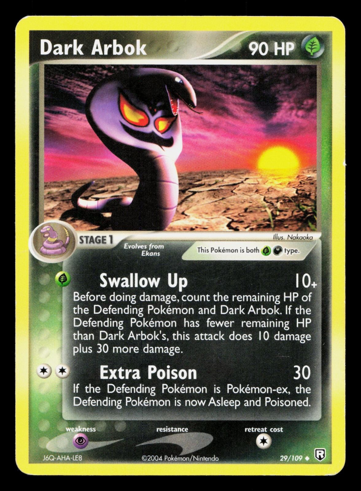 DARK ARBOK 29/109 UNCOMMON TEAM ROCKET RETURNS POKEMON MP