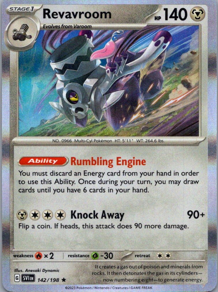 Pokemon TCG Revavroom 142/198 Scarlet Violet Holo NM