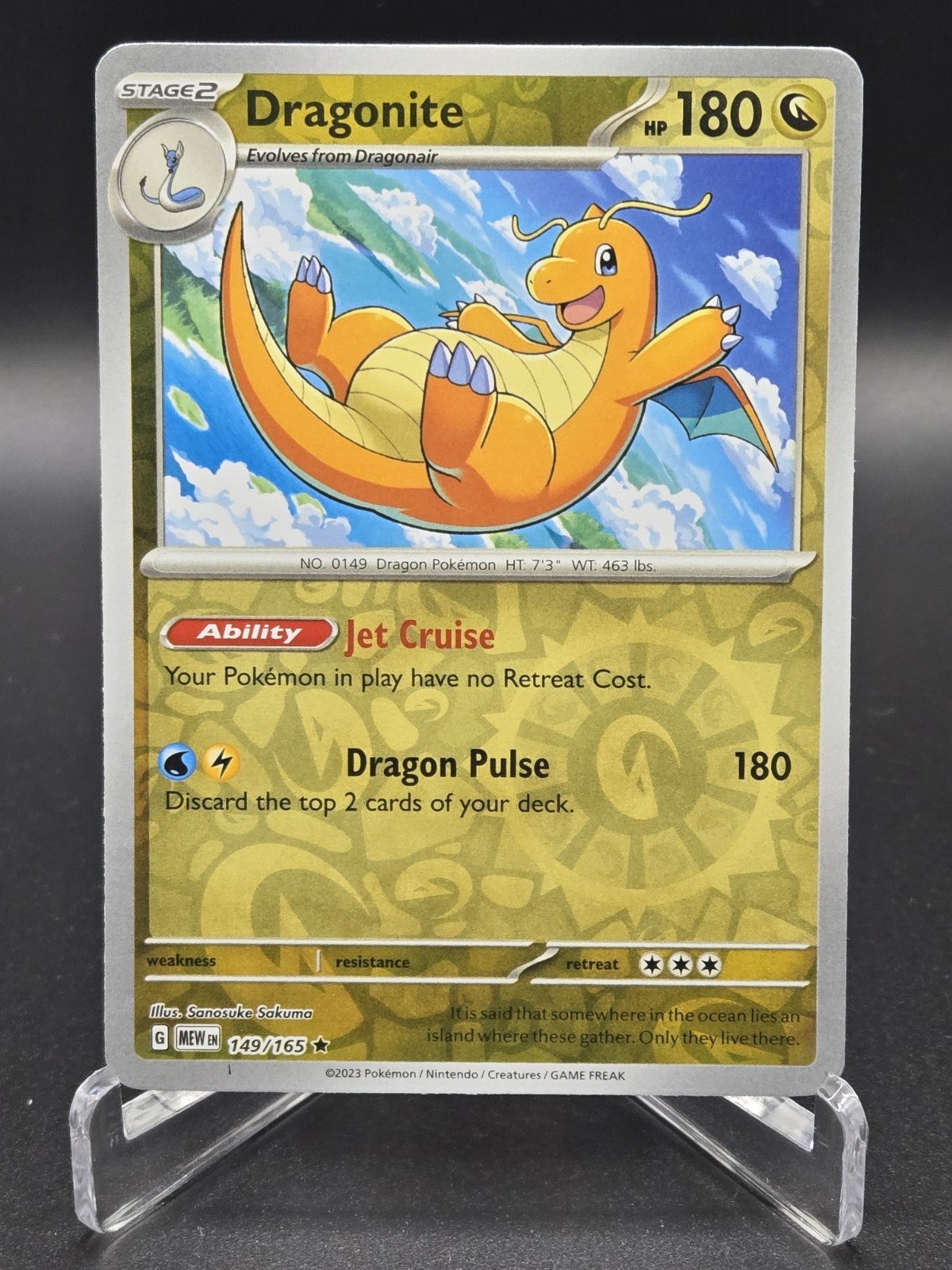 Pokémon TCG Dragonite #149/165 Scarlet & Violet 151, Reverse Holo, NM Condition