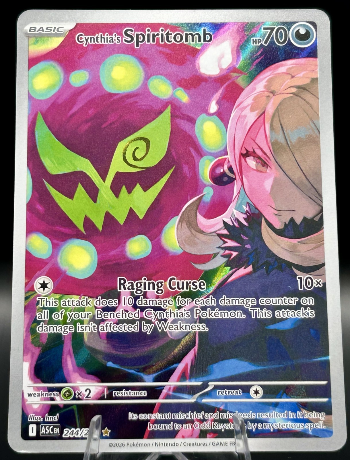 Cynthia’s Spiritomb 244/217 Ascended Heroes Illustration Rare Pokemon TCG NM