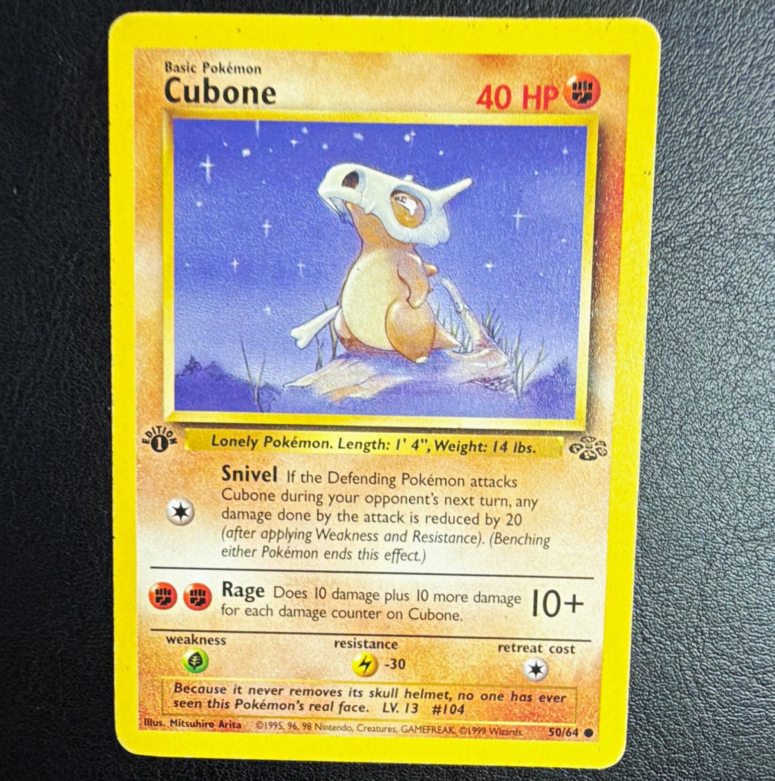 Pokemon TCG Cubone Jungle 50/64 Regular Common 1st Edition English 40HP