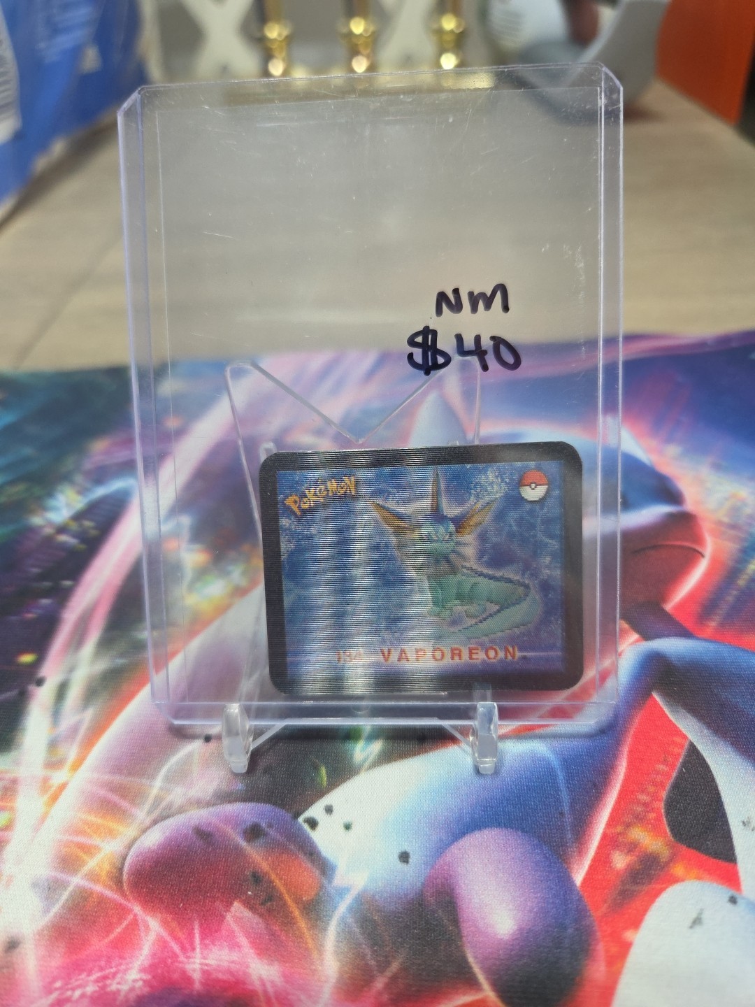 Vaporeon Pokemon Stadium Action 3d Lenticular Card