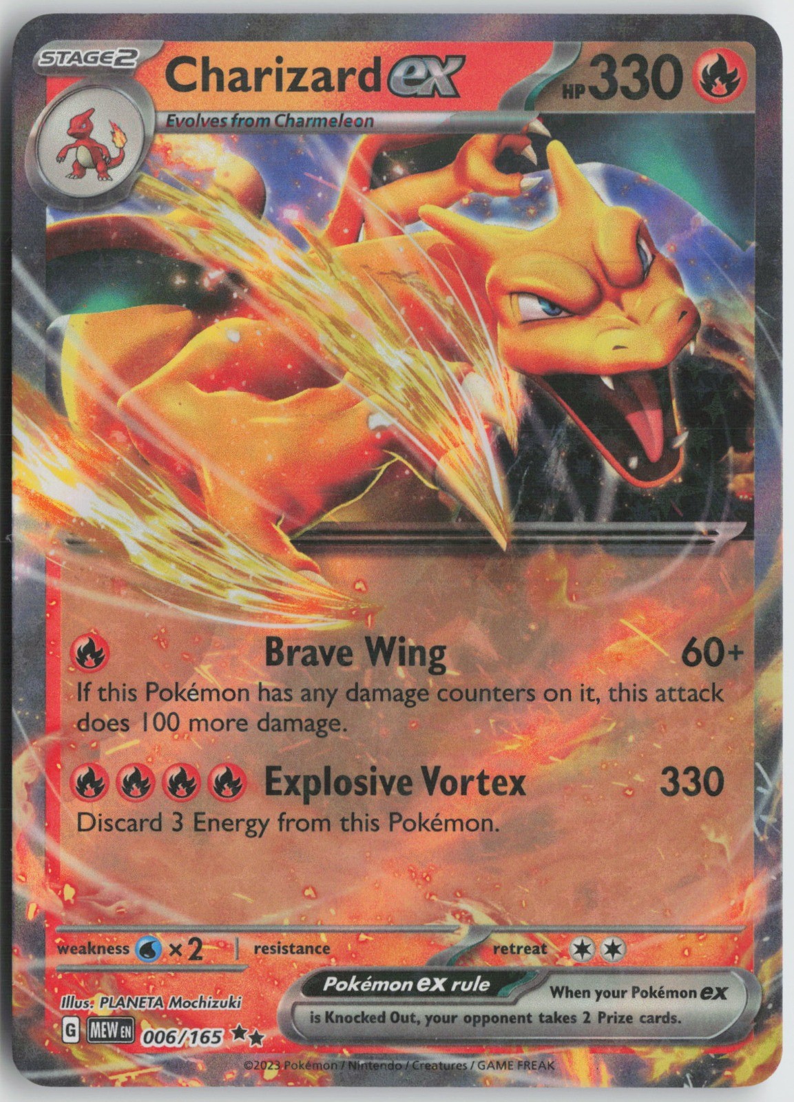 Charizard ex – Double Rare Holo SV: Scarlet & Violet 151 006/165 NM Daisuke Ito