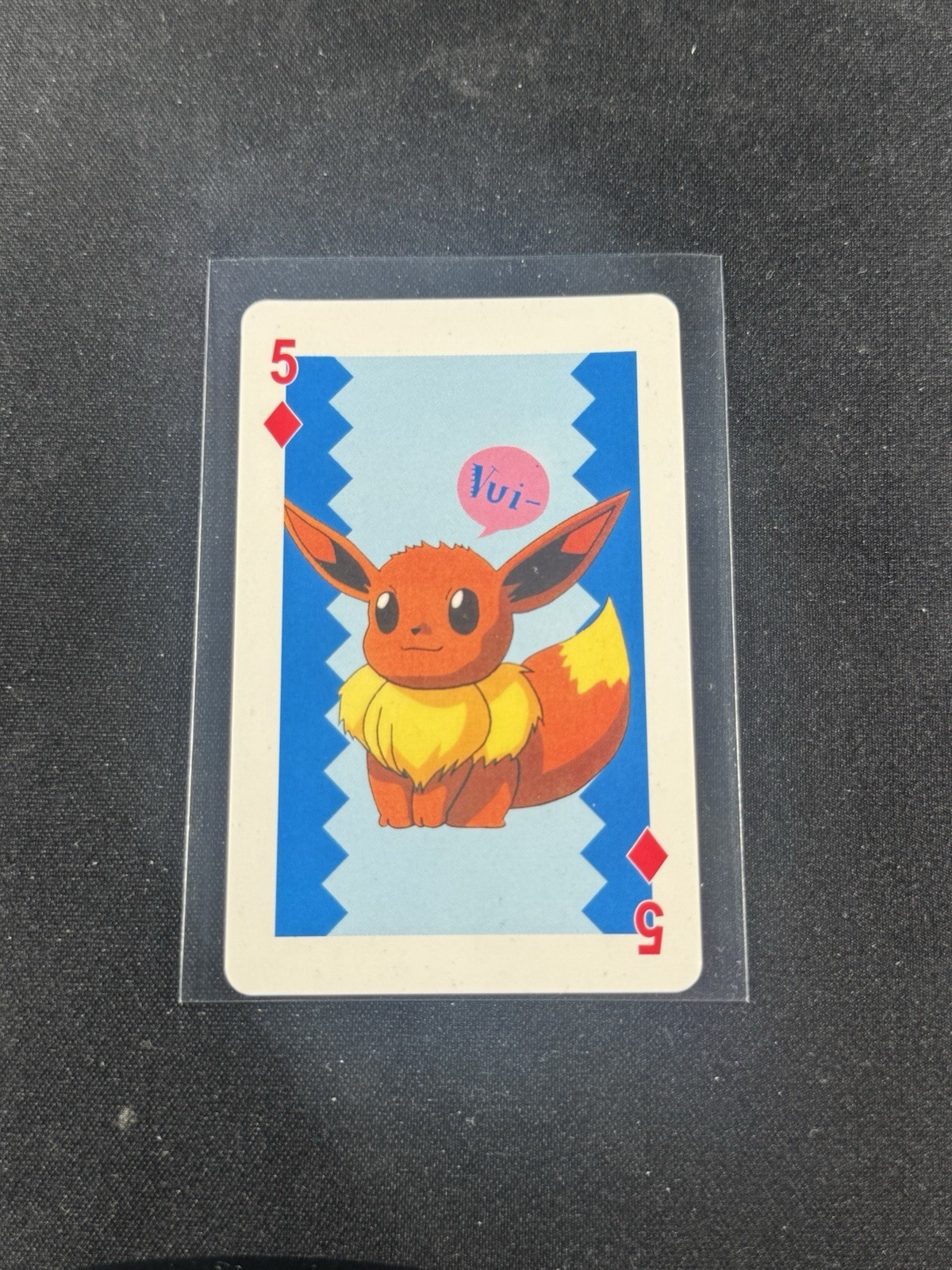 Eevee 1999 Pocket Monster Pokémon Vintage Poker Card Holo Back
