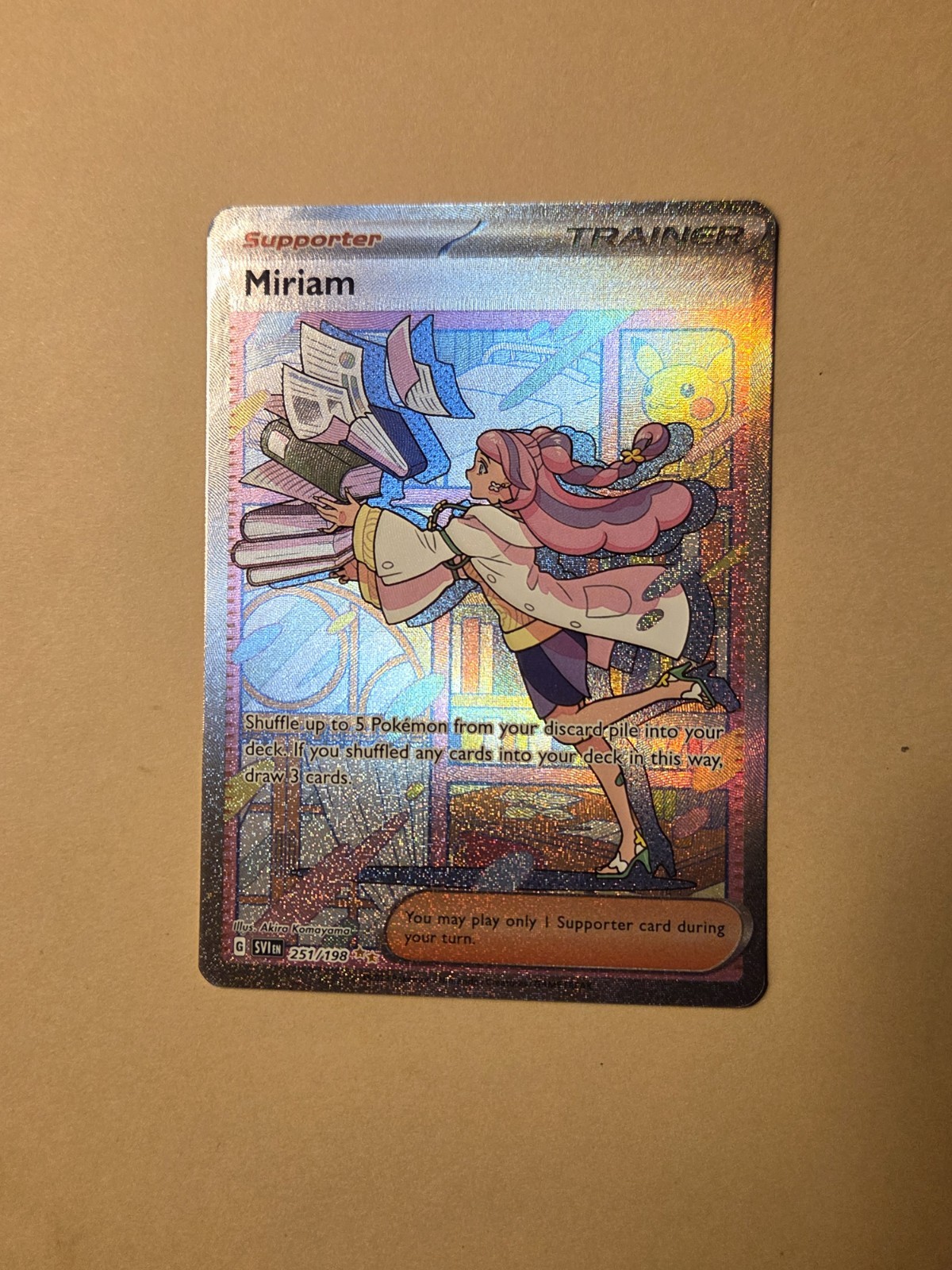 Secret Rare holographic Miriam 251/198 Rare Illustration NM Pokemon Card