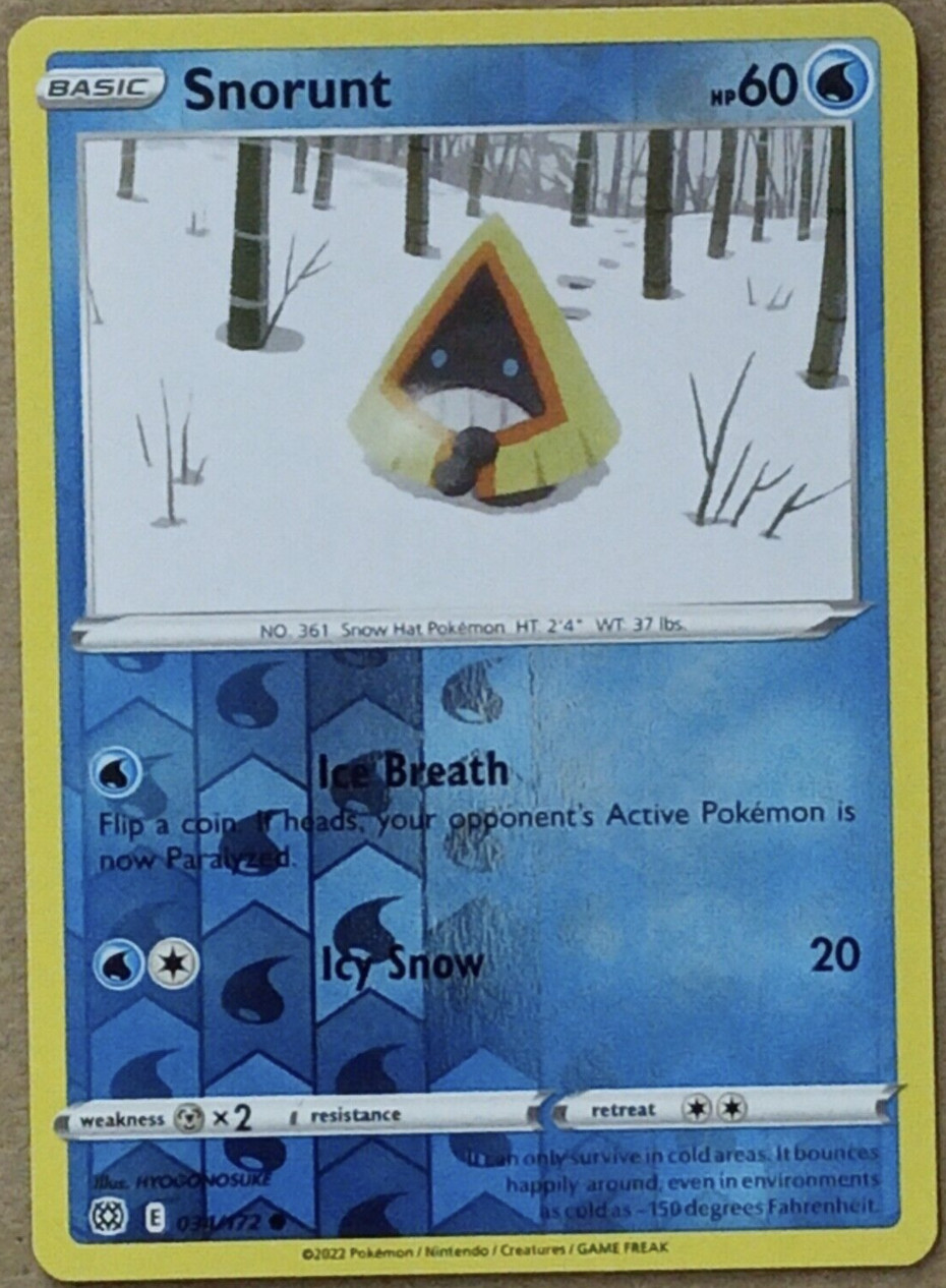 Pokemon – Snorunt – 034/172 – Reverse Holo – Brilliant Stars – NM/M – New