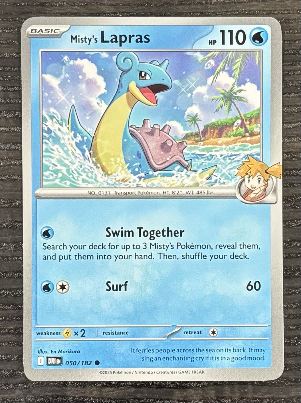 Misty’s Lapras 050/182 Pokemon Sv10: Destined Rivals Common Card