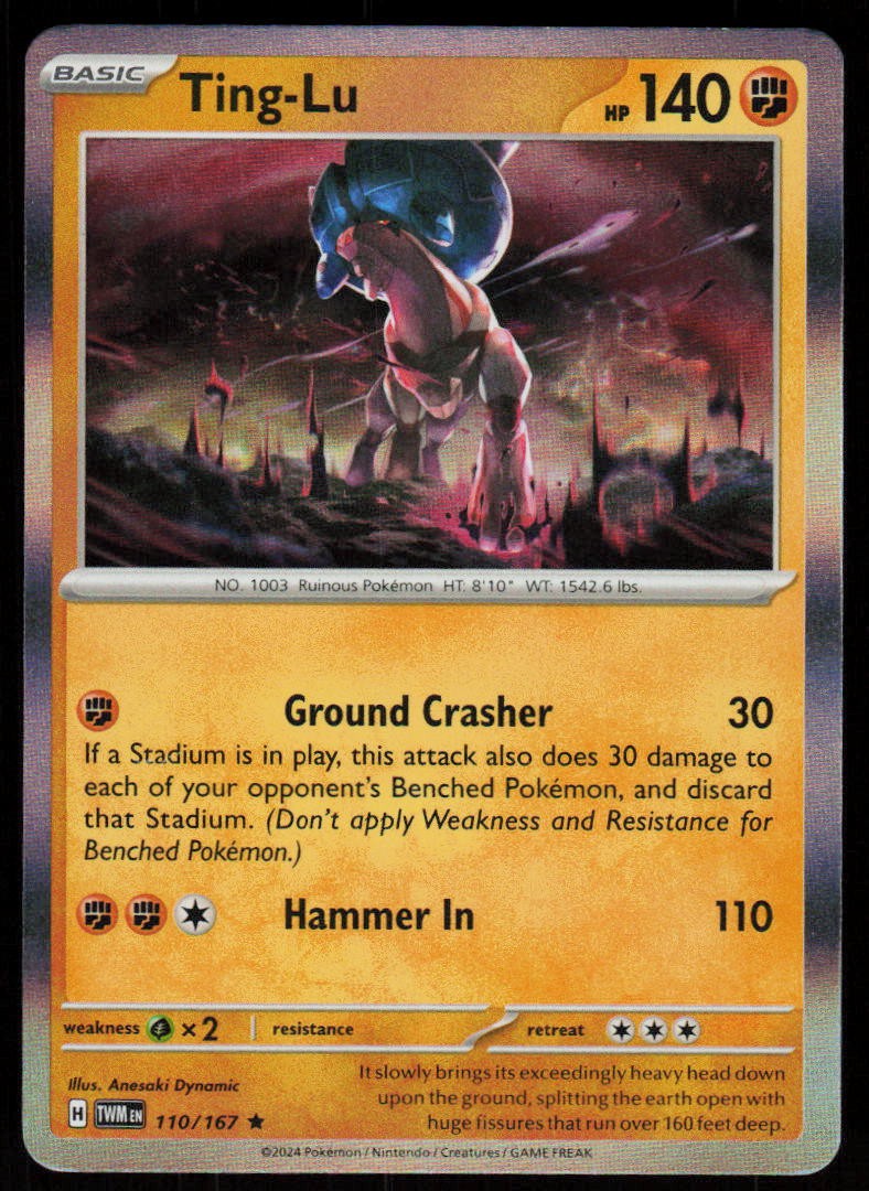Ting-Lu 110/167 Rare Twilight Masquerade Pokemon Holo Near Mint