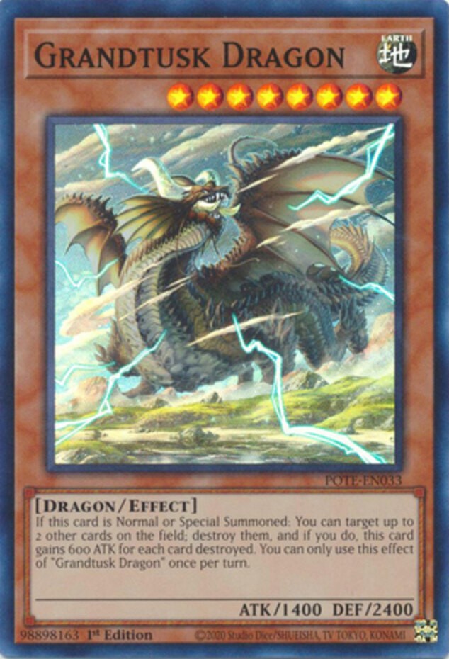 Grandtusk Dragon – POTE-EN033 – Super Rare – 1st Edition – Near Mint