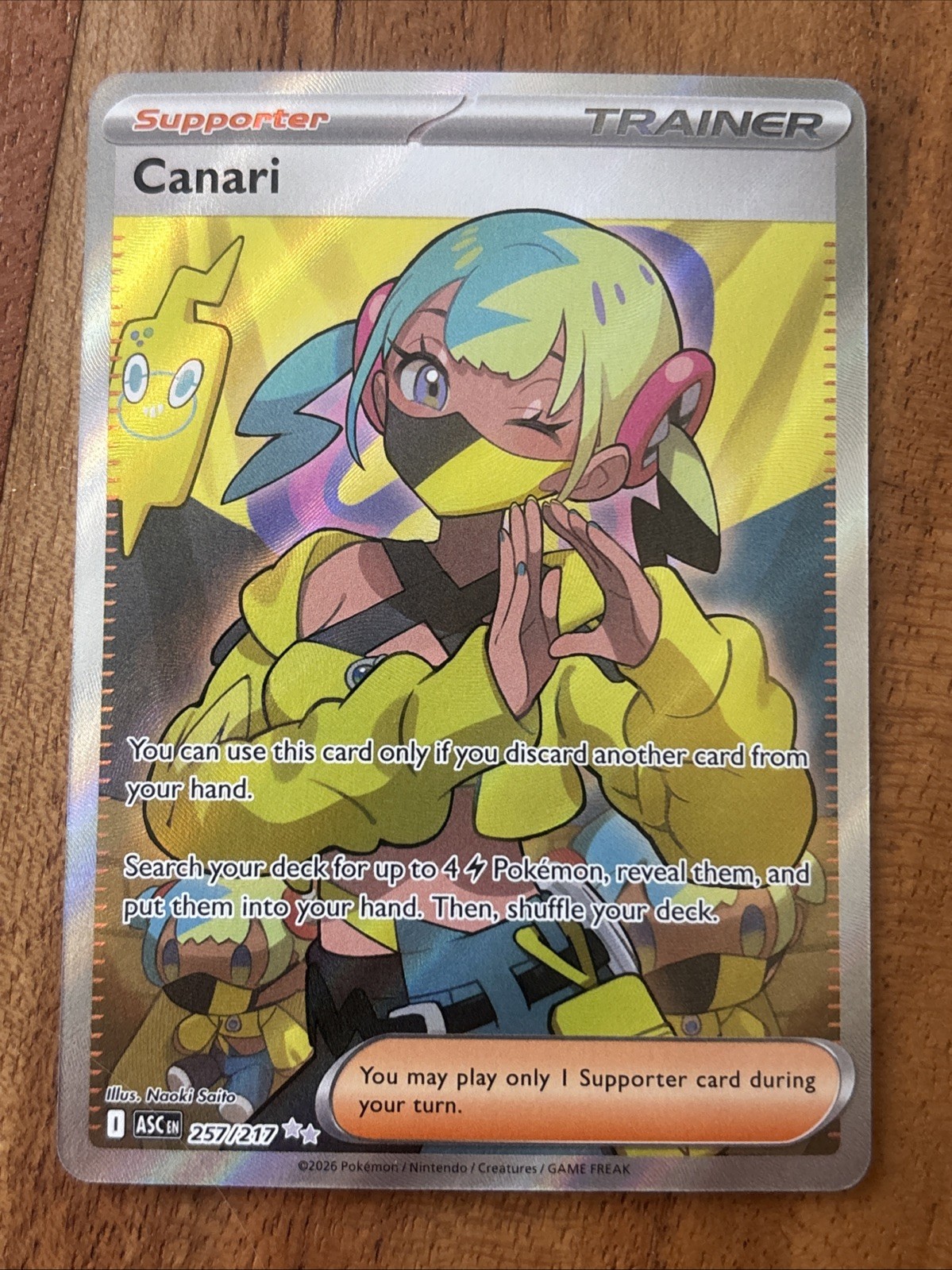 Pokémon TCG Canari 257/217 Ascended Heroes Ultra Rare NM Card
