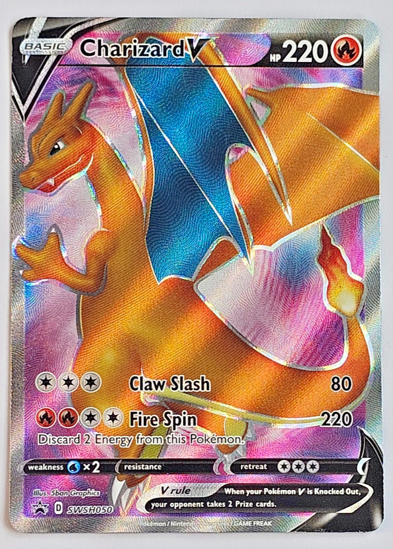 Pokemon Charizard V SWSH050 Black Star Promo Holo Sword & Shield