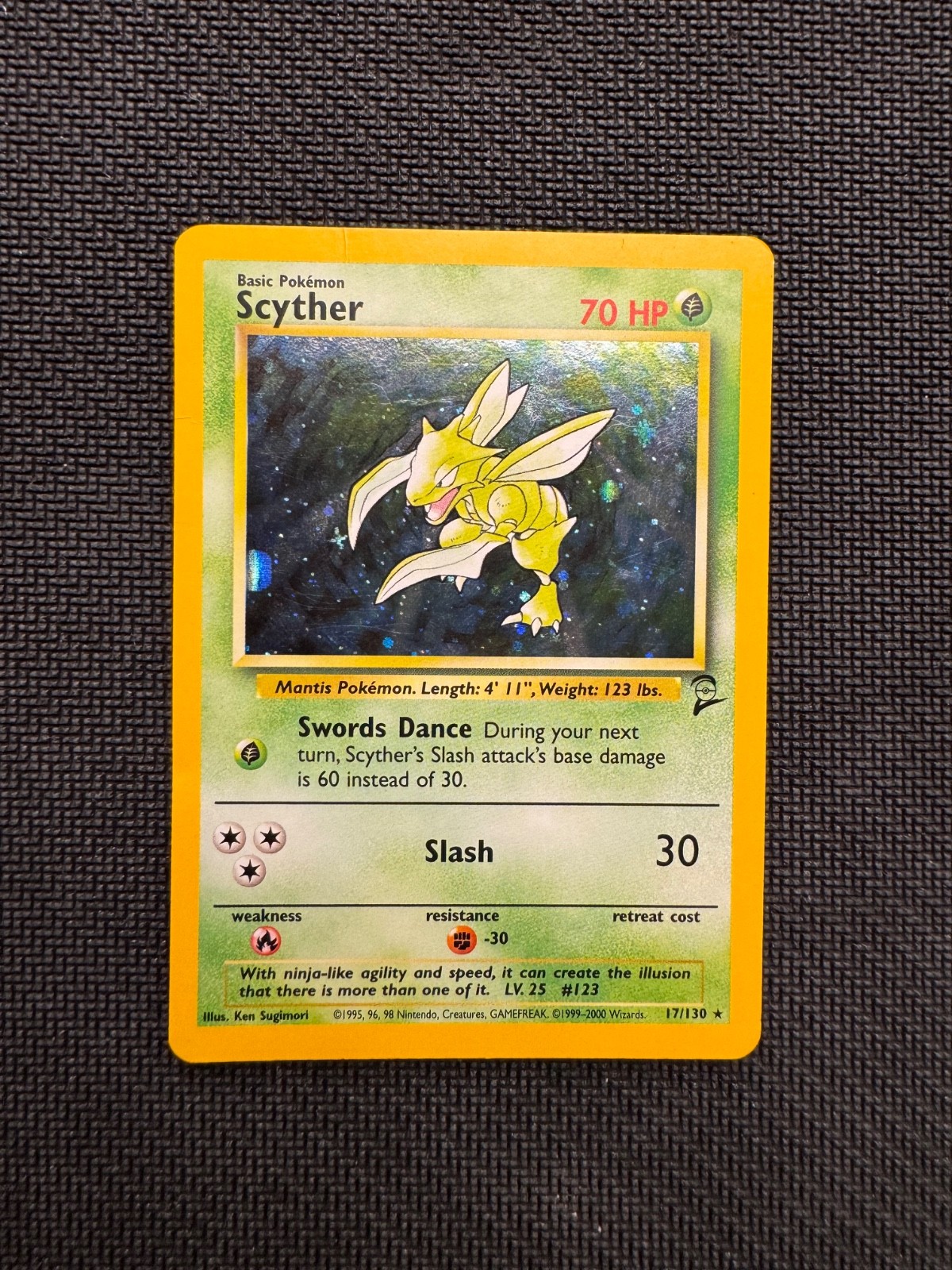 Pokemon TCG Scyther 017/130 Base Set 2 Holo Rare English 70HP Unlimited