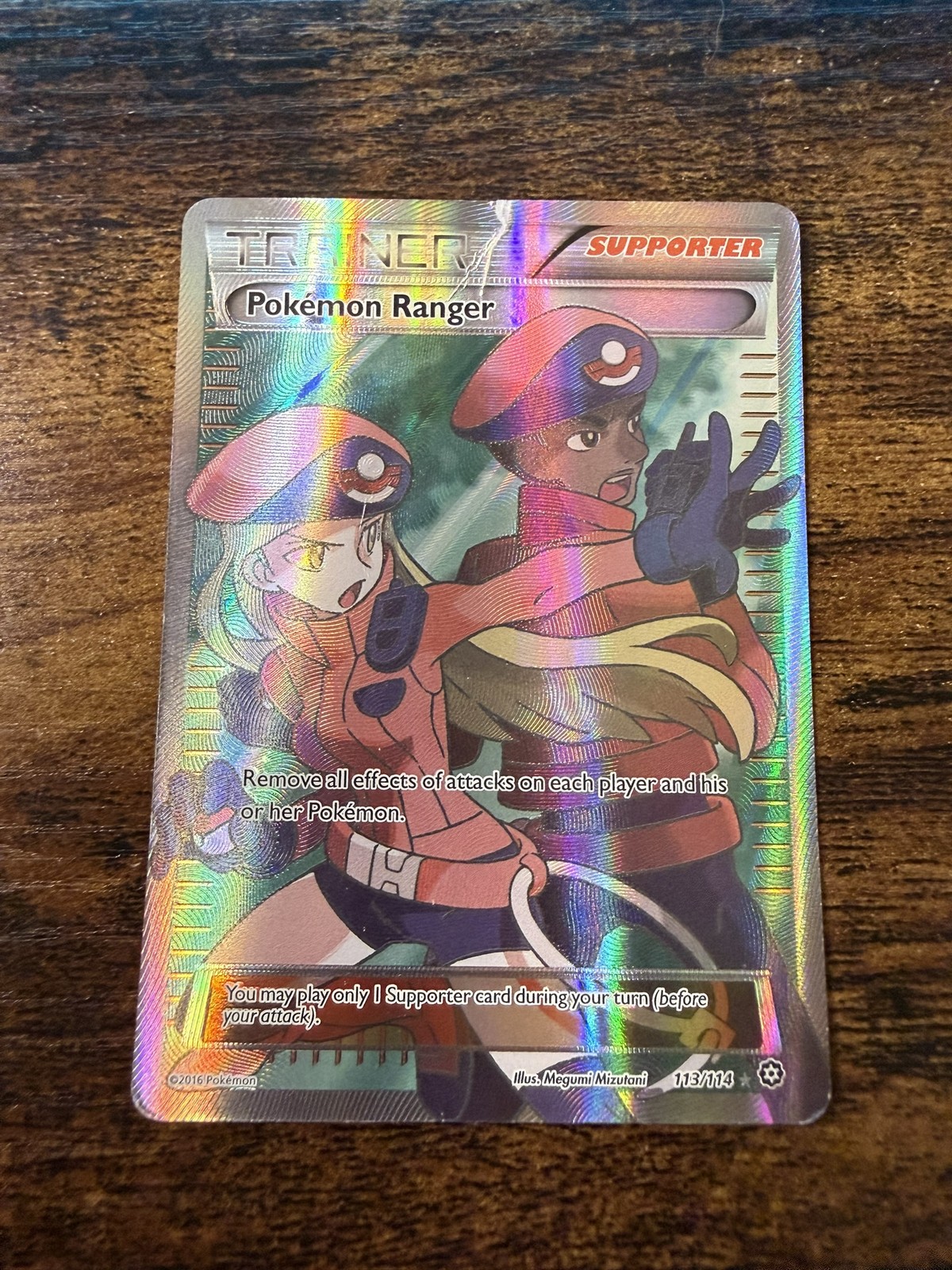 Pokémon Ranger 113/114 Steam Siege Full Art Ultra Rare Holo Pokemon Card DMG