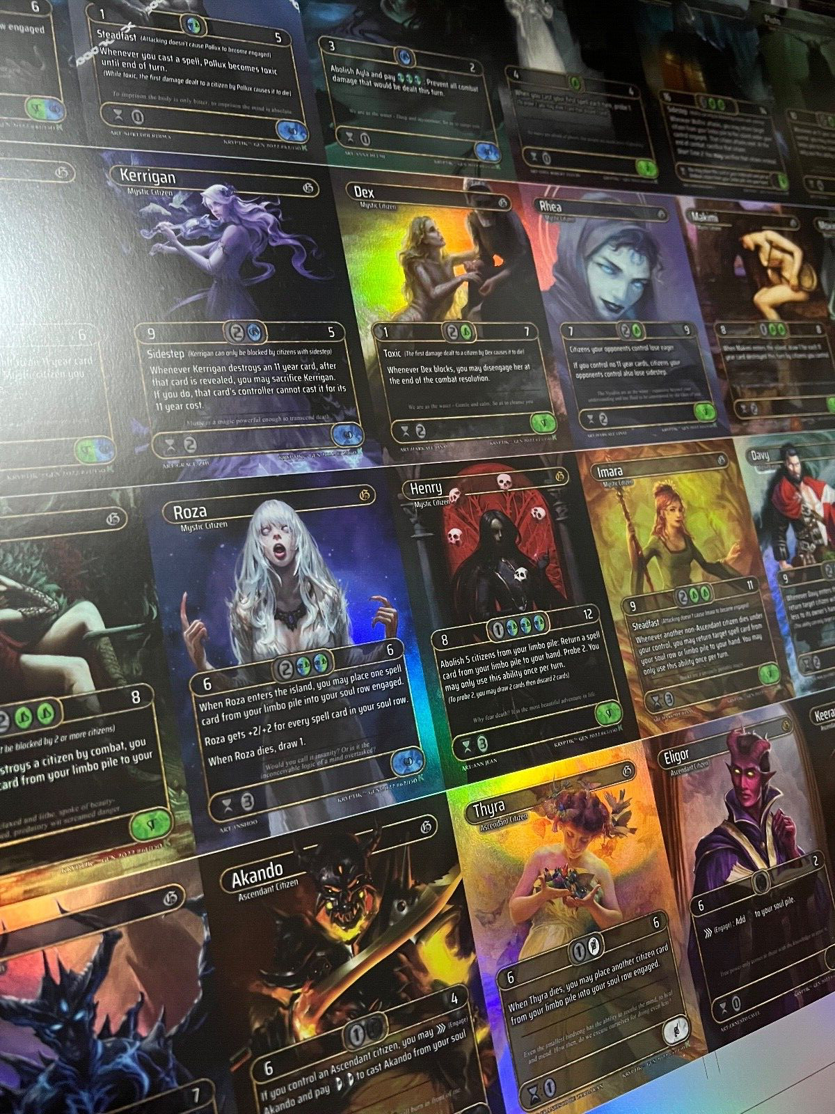 KRYPTIK UNCUT SHEET – Box Topper Sheet – Kickstarter Noble Rare – FOIL RARE