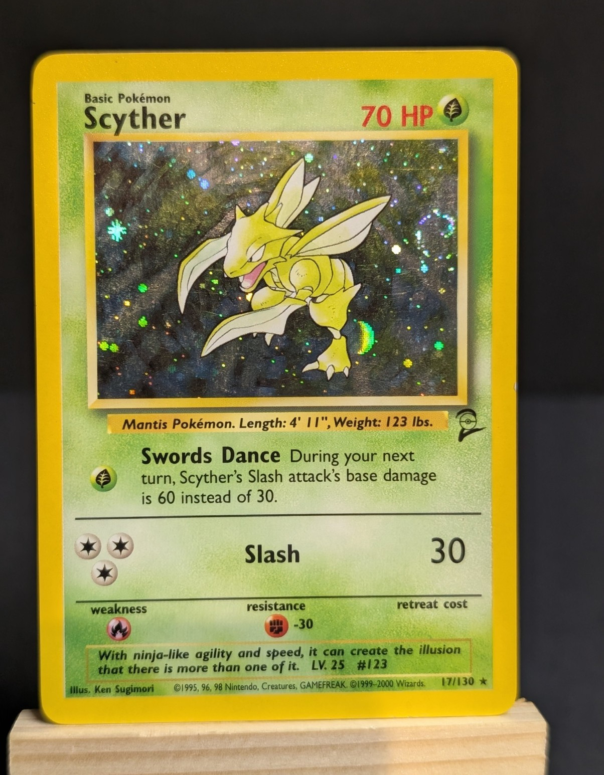 Pokémon TCG Scyther 017/130 Base Set 2 Holo Rare EN 🌀Swirl LP