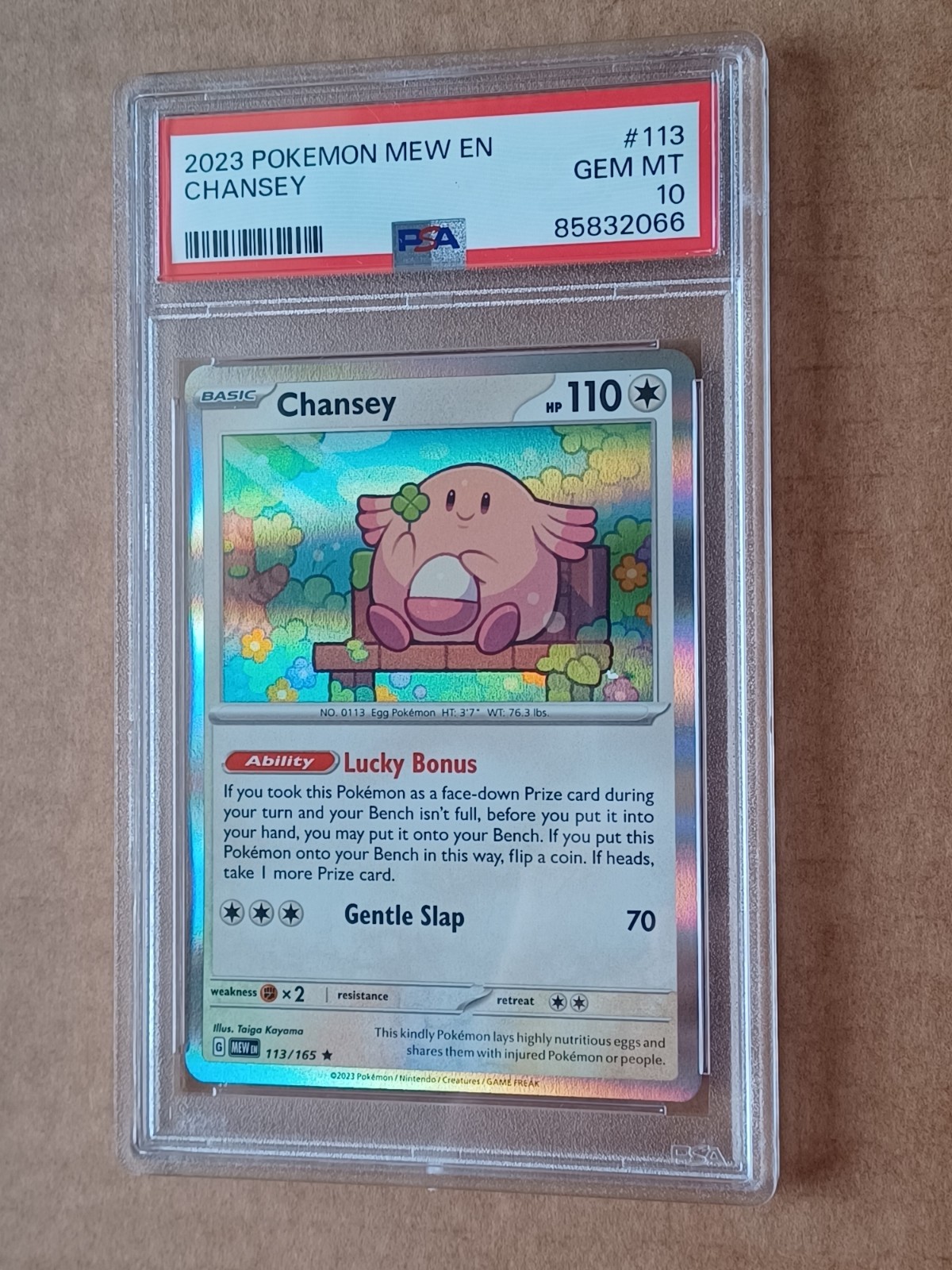 2023 POKEMON MEW EN-151 #113 CHANSEY PSA 10 GEM MINT!