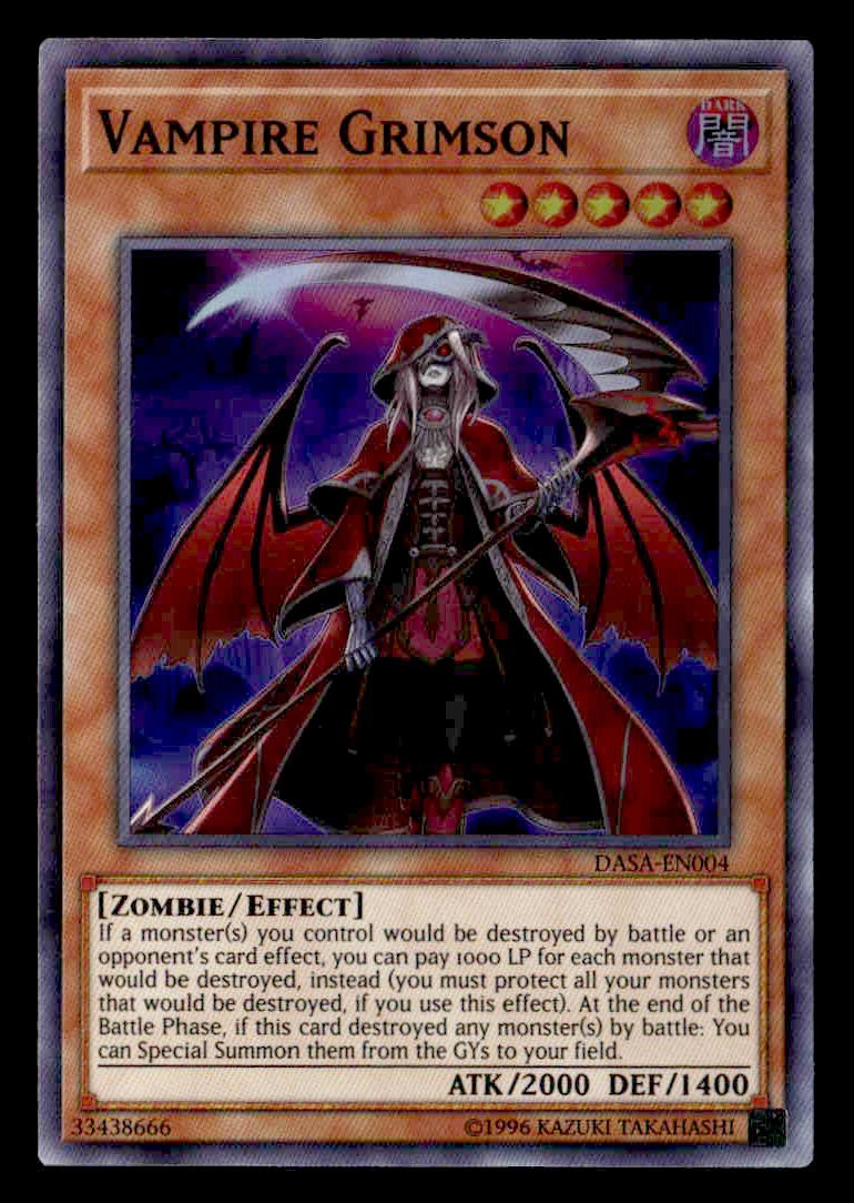 YuGiOh Dark Saviors – #DASA-EN004 Vampire Grimson – Super Rare