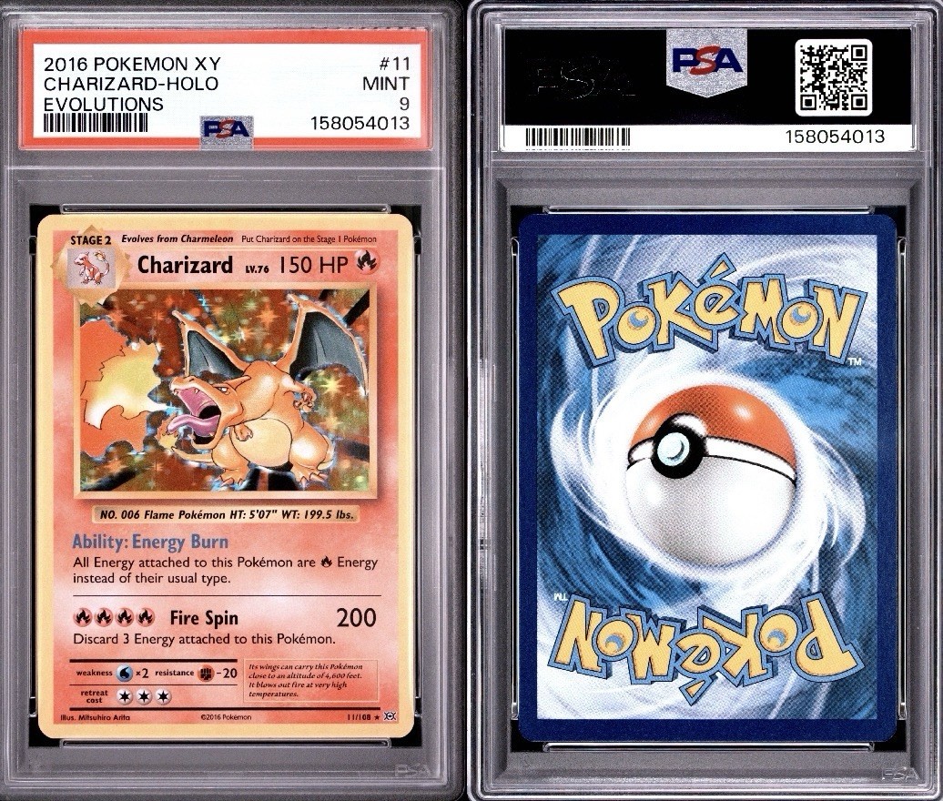 2016 POKEMON XY EVOLUTIONS #11 CHARIZARD-HOLO EVOLUTIONS PSA 9