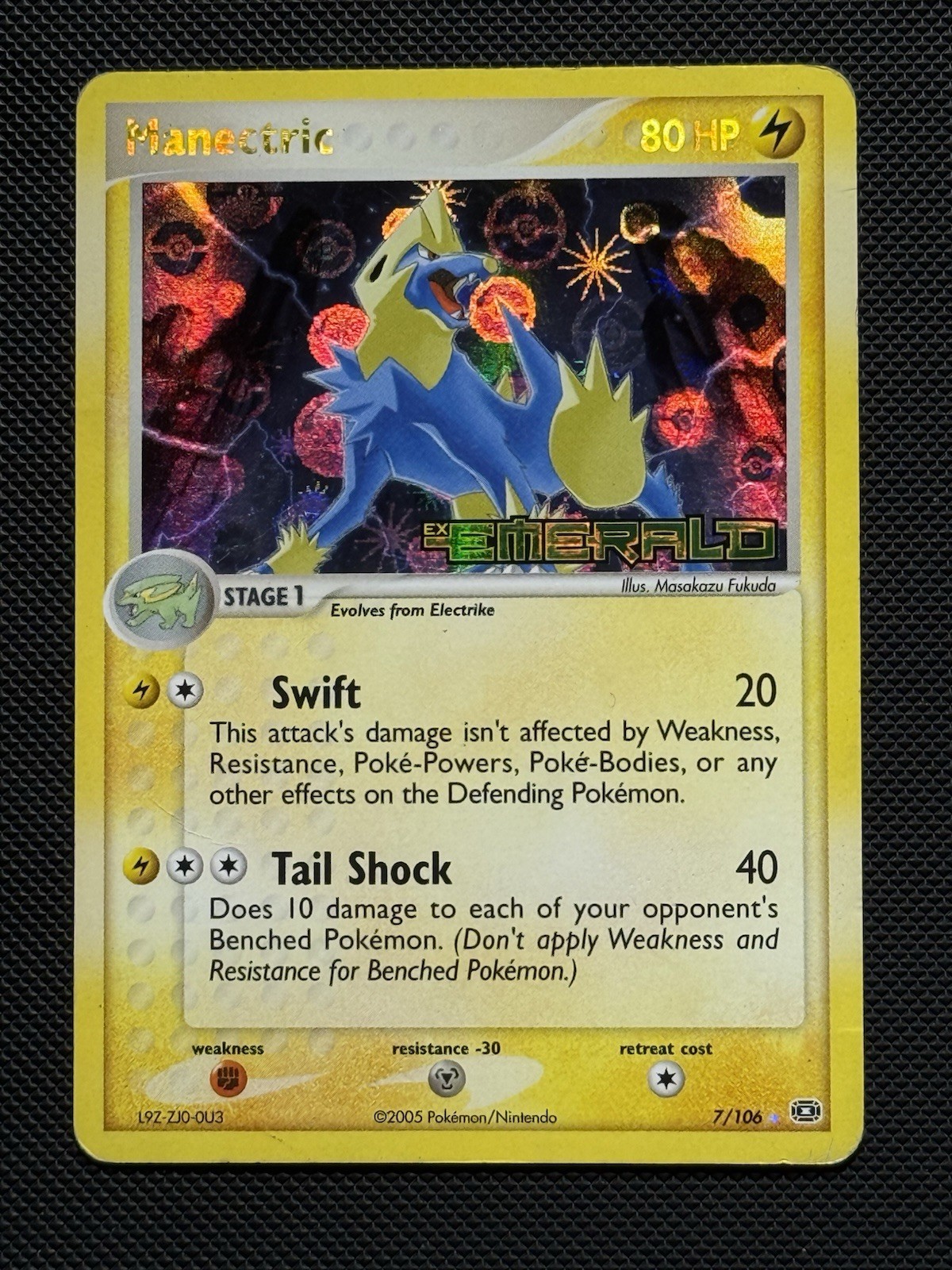 MANECTRIC ⚡️Ex Emerald REVERSE HOLO Rare STAMPED 7/106 Pokemon Card