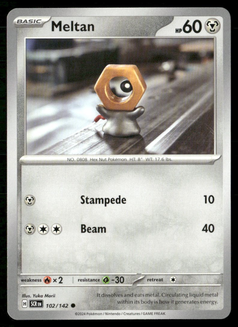 Meltan 102/142 Common Stellar Crown Pokemon Near Mint