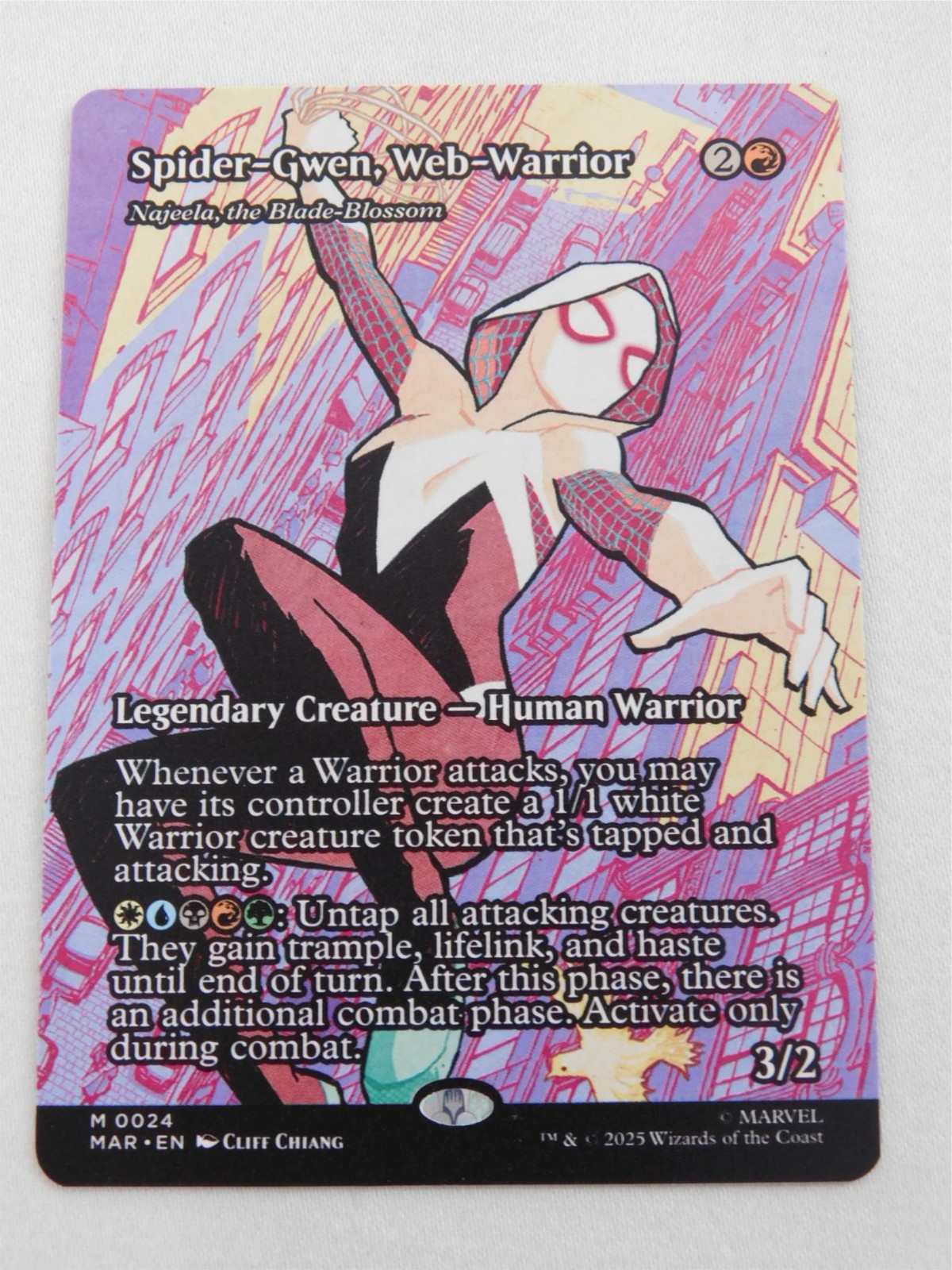 Spider-Gwen Web Warrior Non-Foil Borderless Spider-Man Magic the Gathering