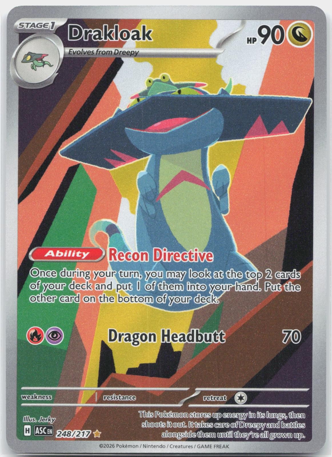 Drakloak 248/217 Illustration Rare Ascended Heroes Pokemon Holo NM/M