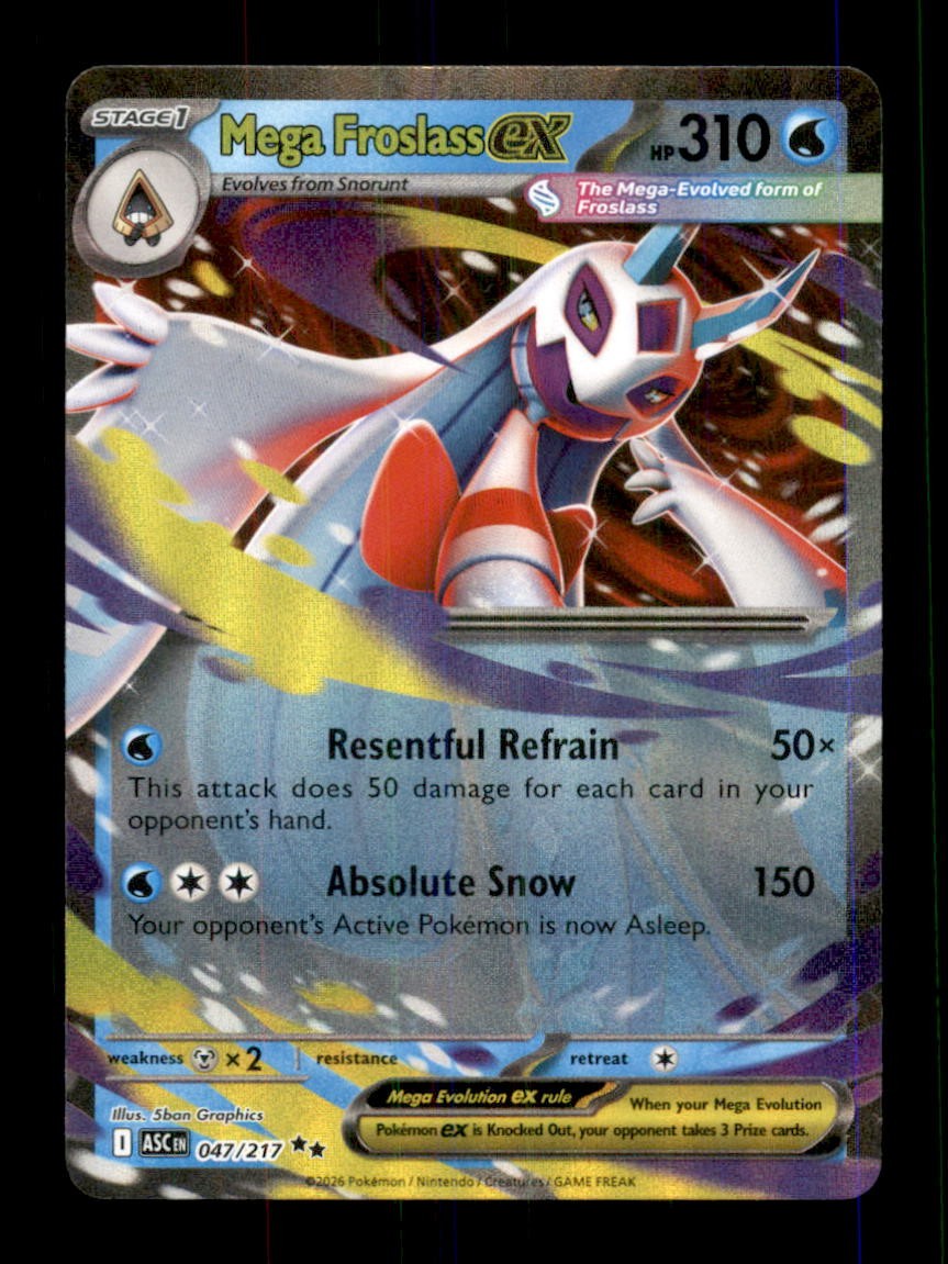 Mega Froslass ex 047/217 Ascended Heroes Holofoil Light Play