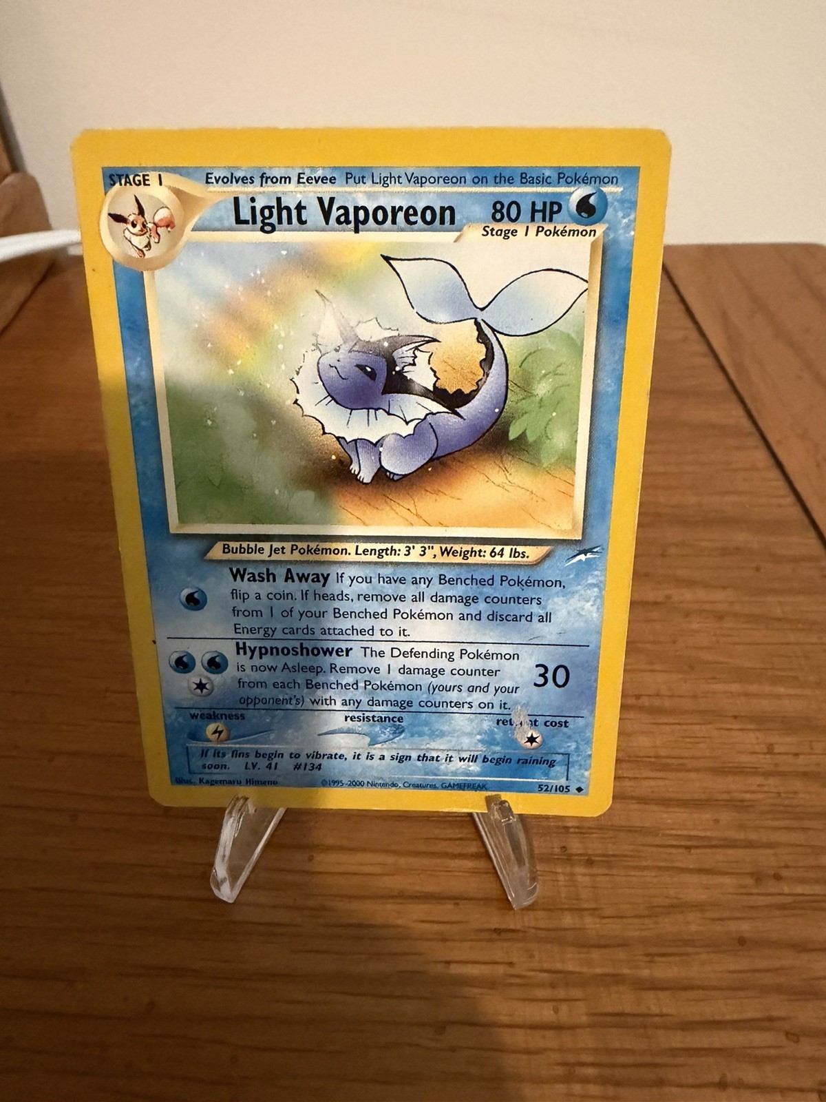 Light Vaporeon 52/105 Neo Destiny Regular HP/Damaged