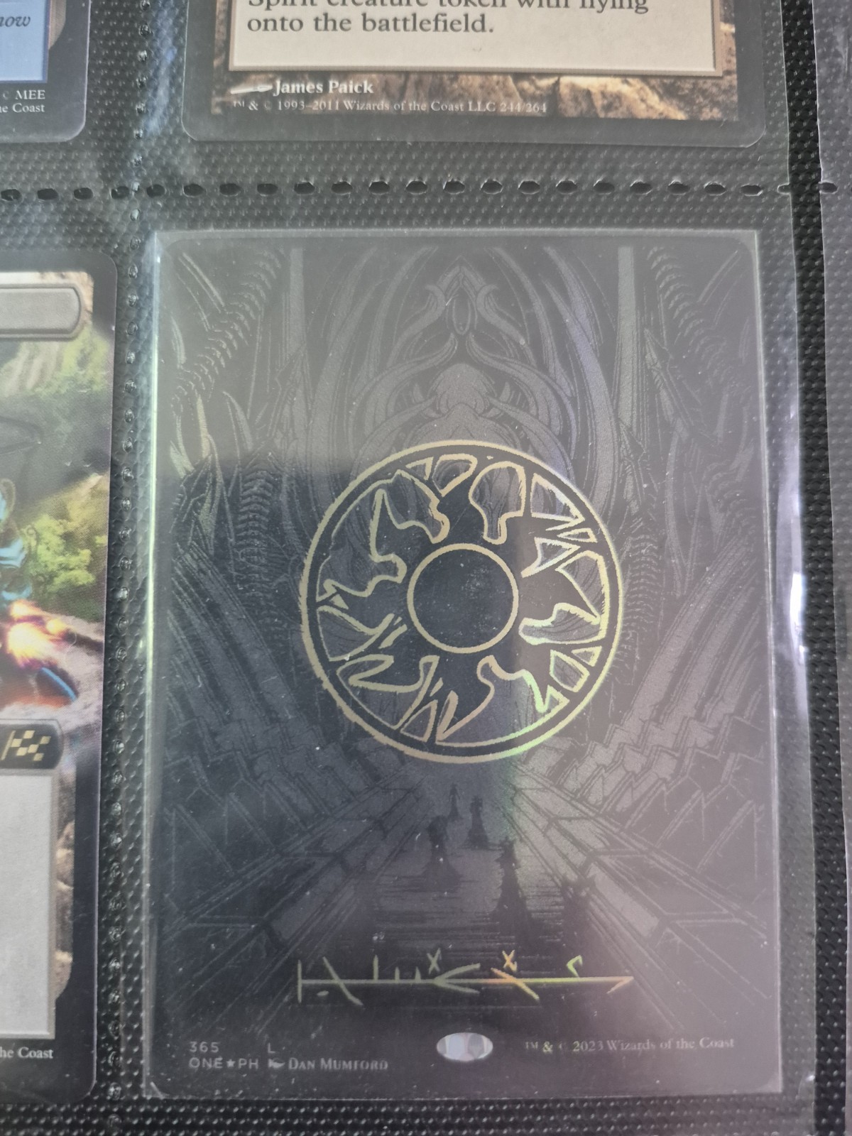 Phyrexian Plains Full Art Oil Slick Raised Foil Phyrexia: All Will Be One NM