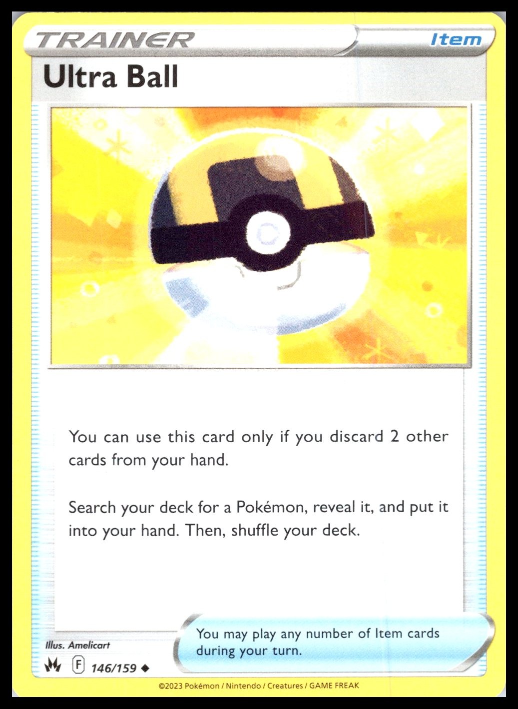 ULTRA BALL – Pokemon – Amelicart 146/159 Prize Pack Series Cards – NM/M