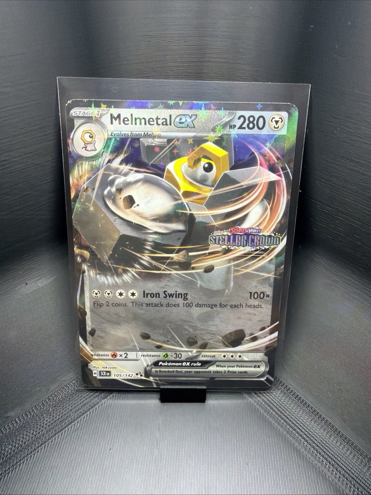 Melmetal ex 105/142 Stellar Crown Stamped Melmetal Ex Box Promo Near Mint