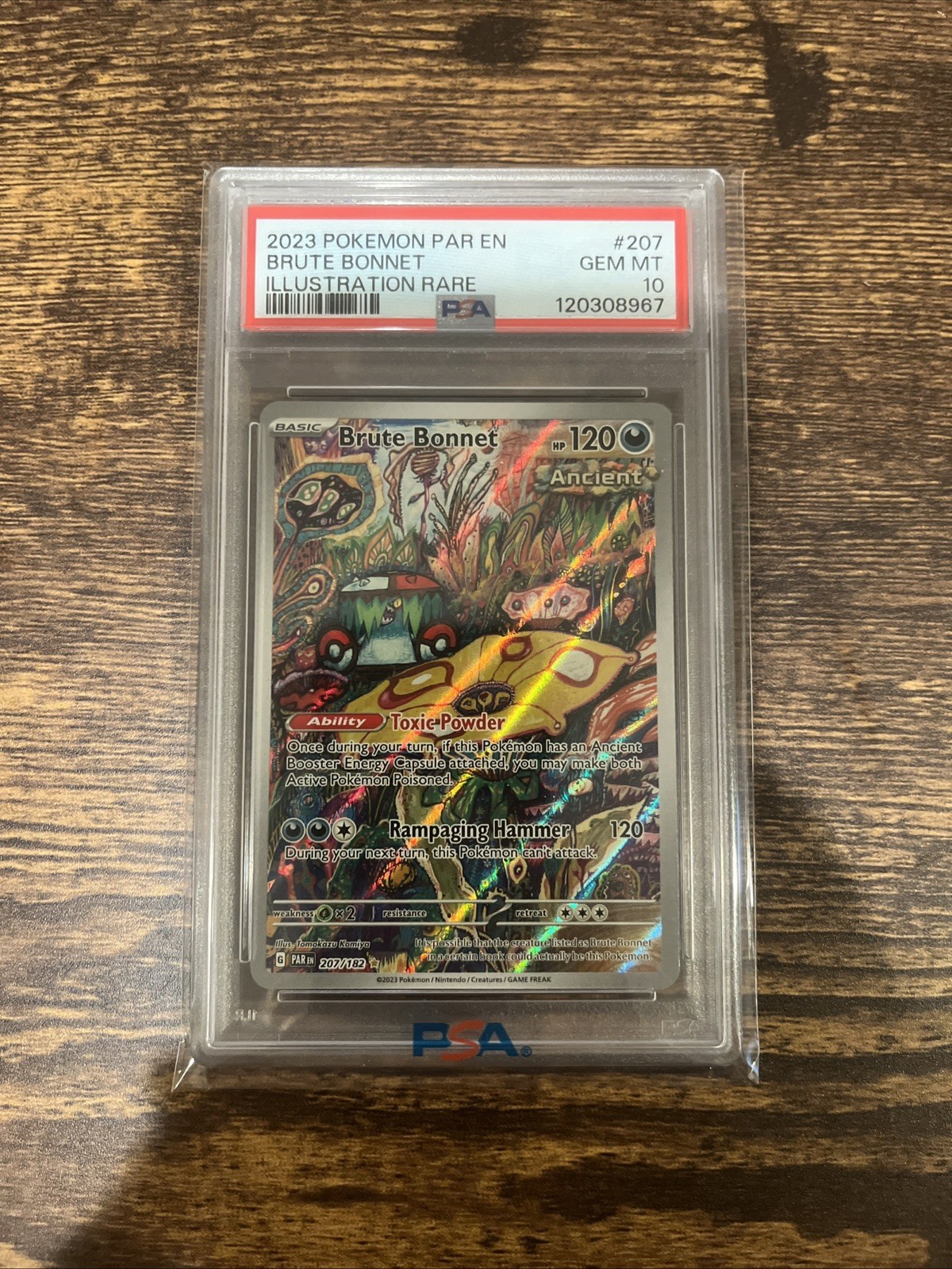 Pokemon TCG: Paradox Rift | Brute Bonnet 207/182 PSA 10