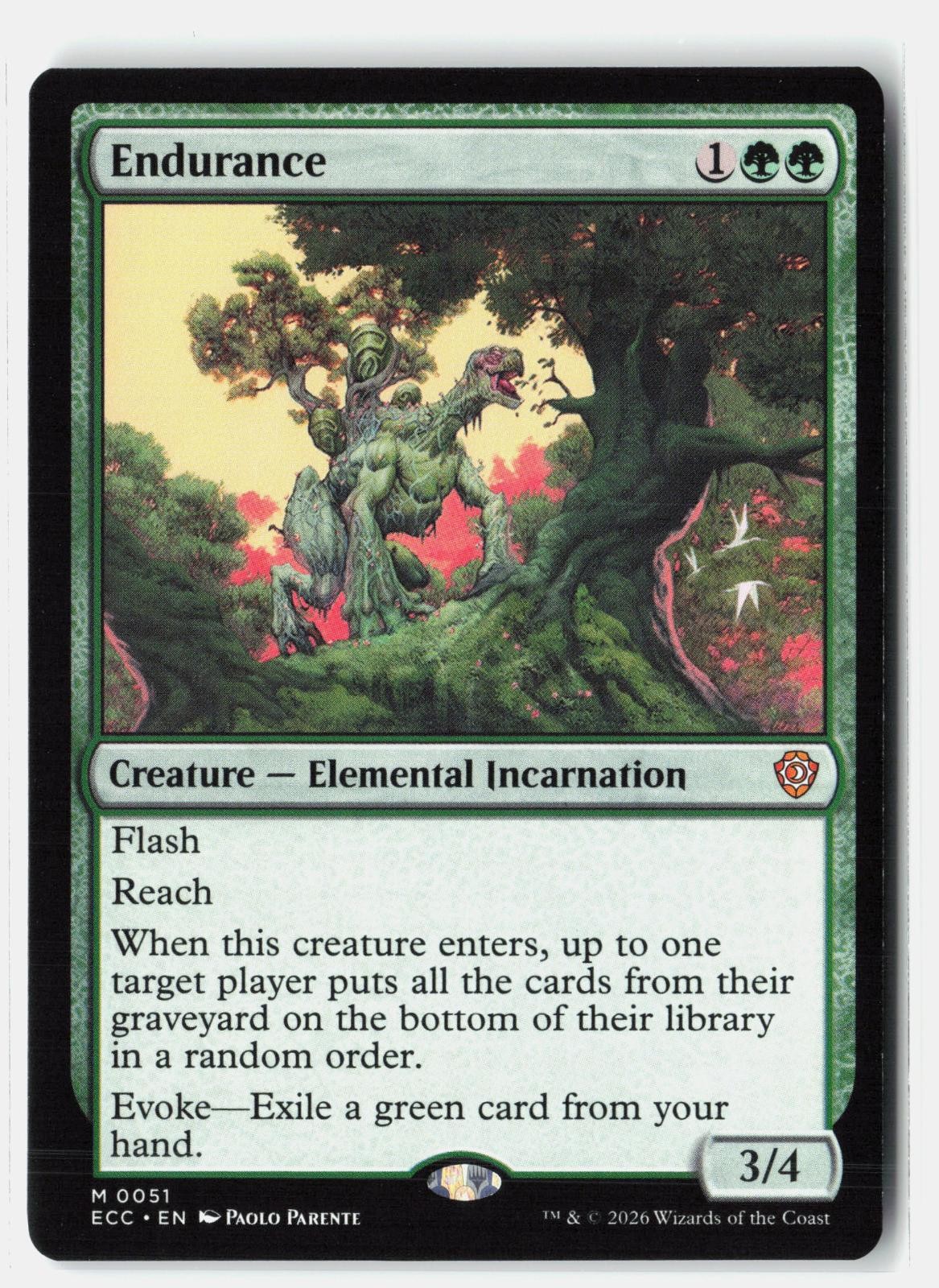 Endurance 51 Commander: Lorwyn Eclipsed Magic: The Gathering NM Paolo Parente