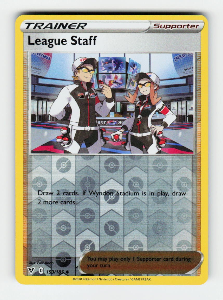 League Staff SWSH04: Vivid Voltage 153/185 Pokemon Uncommon Reverse Holofoil NM