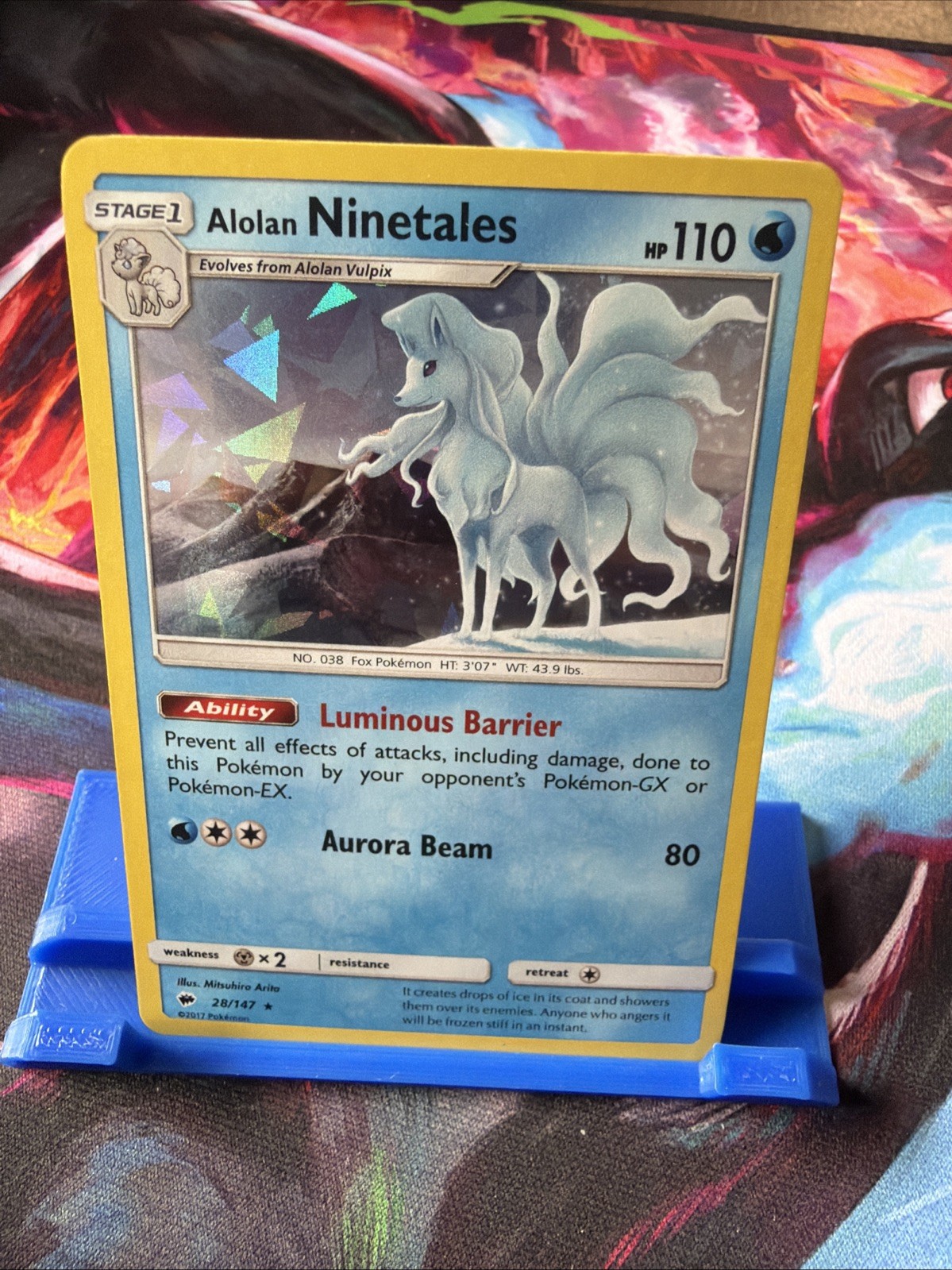 Alolan Ninetales – (Cracked Ice Holo) 028/147 Deck Exclusives Holo Pokemon Card