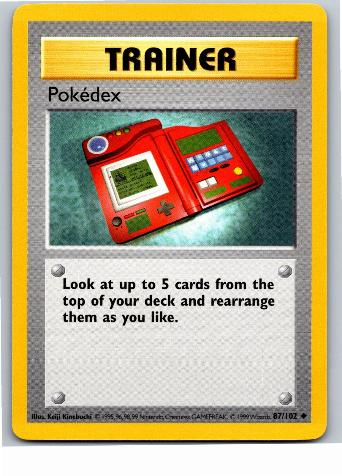 Pokedex Unlimited Base Set (Shadowless) 087/102 1999 NM