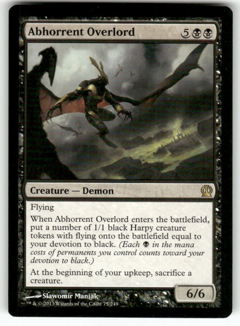 Abhorrent Overlord 75 Rare Theros Magic: The Gathering Near Mint