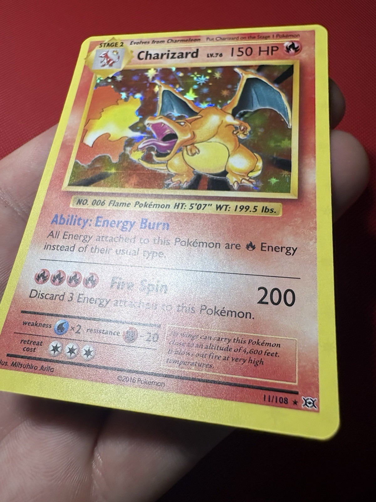 Charizard 11/108 Holo Rare XY Evolutions Pokemon Card LP