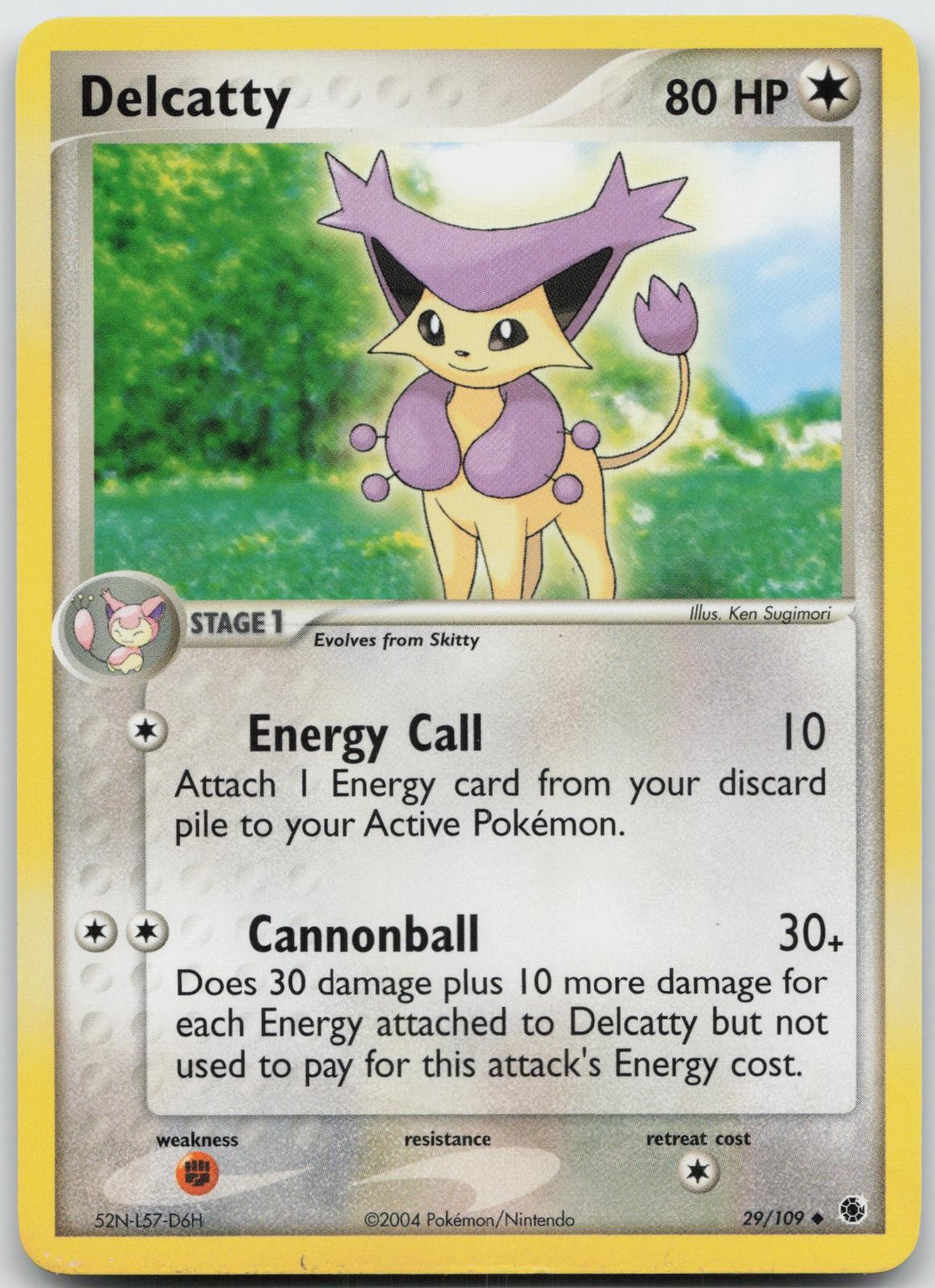 Delcatty 29/109 Uncommon Ruby & Sapphire Pokemon Moderately Played