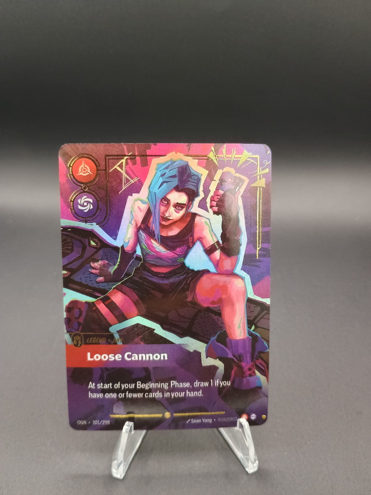 Jinx – Loose Cannon (Overnumbered) [OGN – 301/298] – NM [Foil] TCG Riftbound