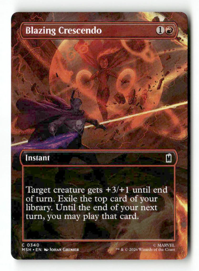 Blazing Crescendo (Borderless) 340 Common MTG MSH NM