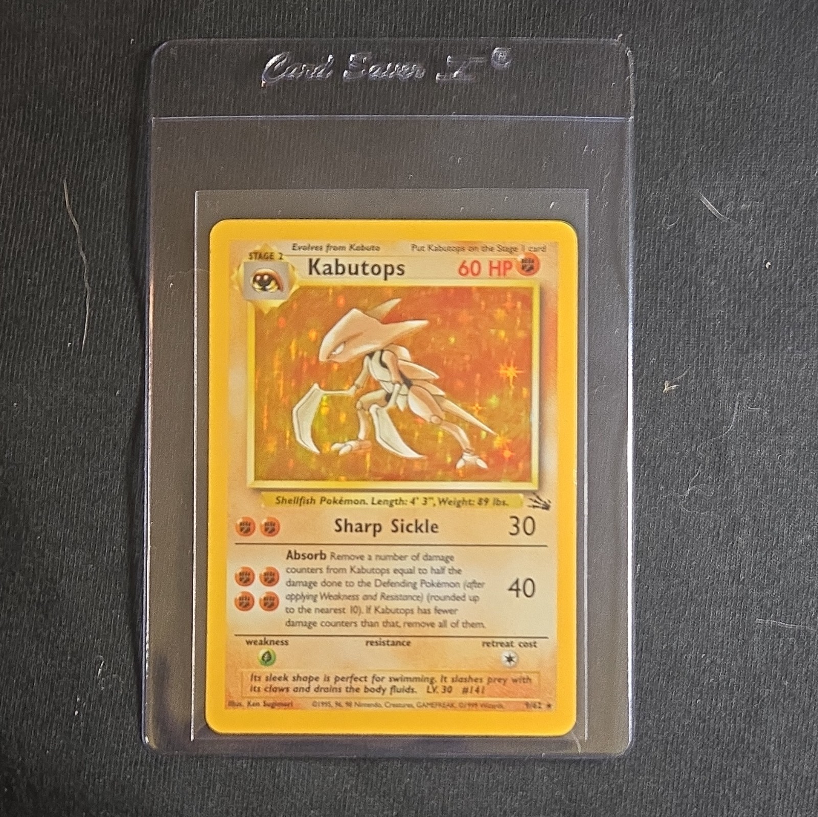 WOTC 1999 Kabutops 9/62 Fossil Holo Rare Unlimited English Pokemon TCG LP
