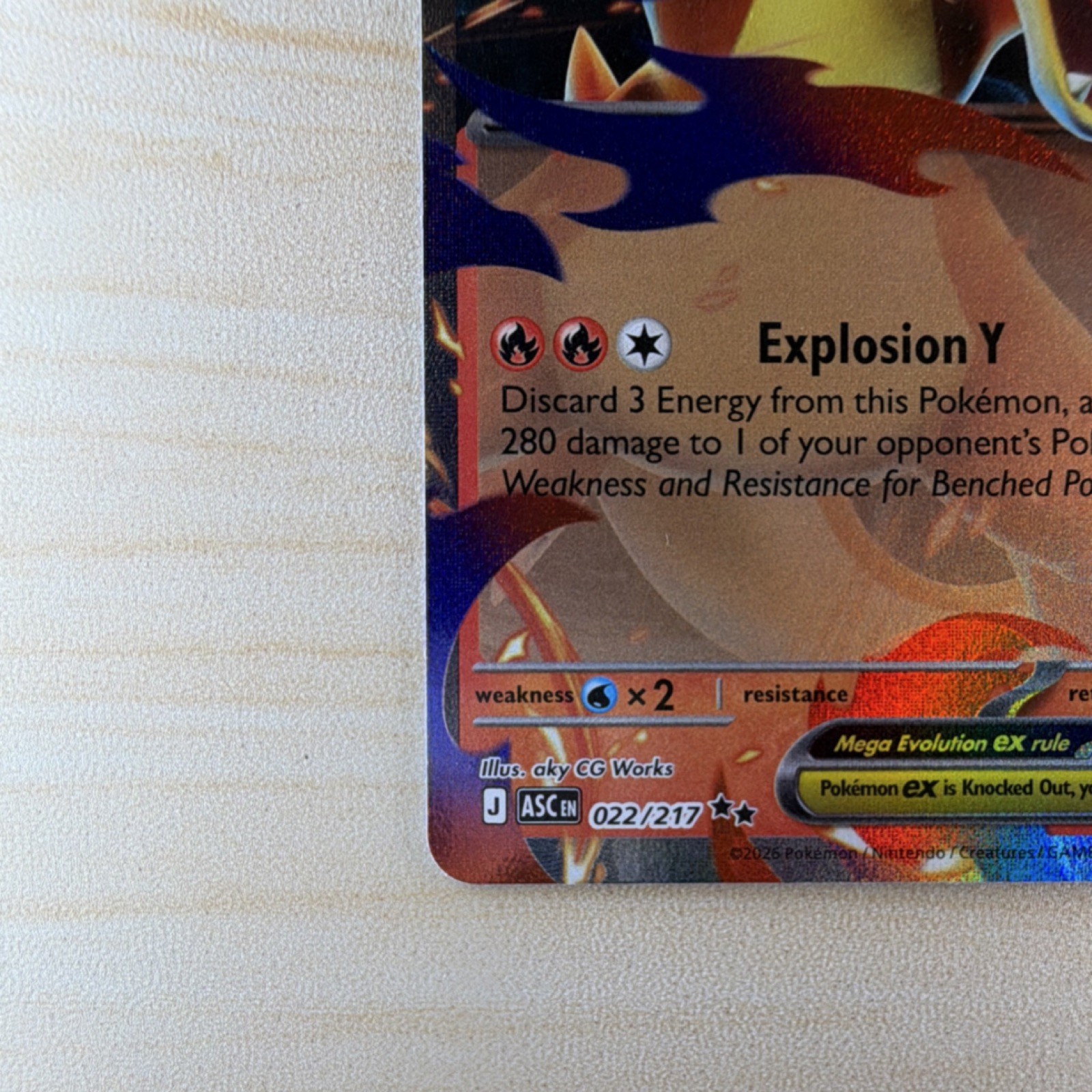Mega Charizard Y EX 022/217 Ascended Heroes (English) Near Mint