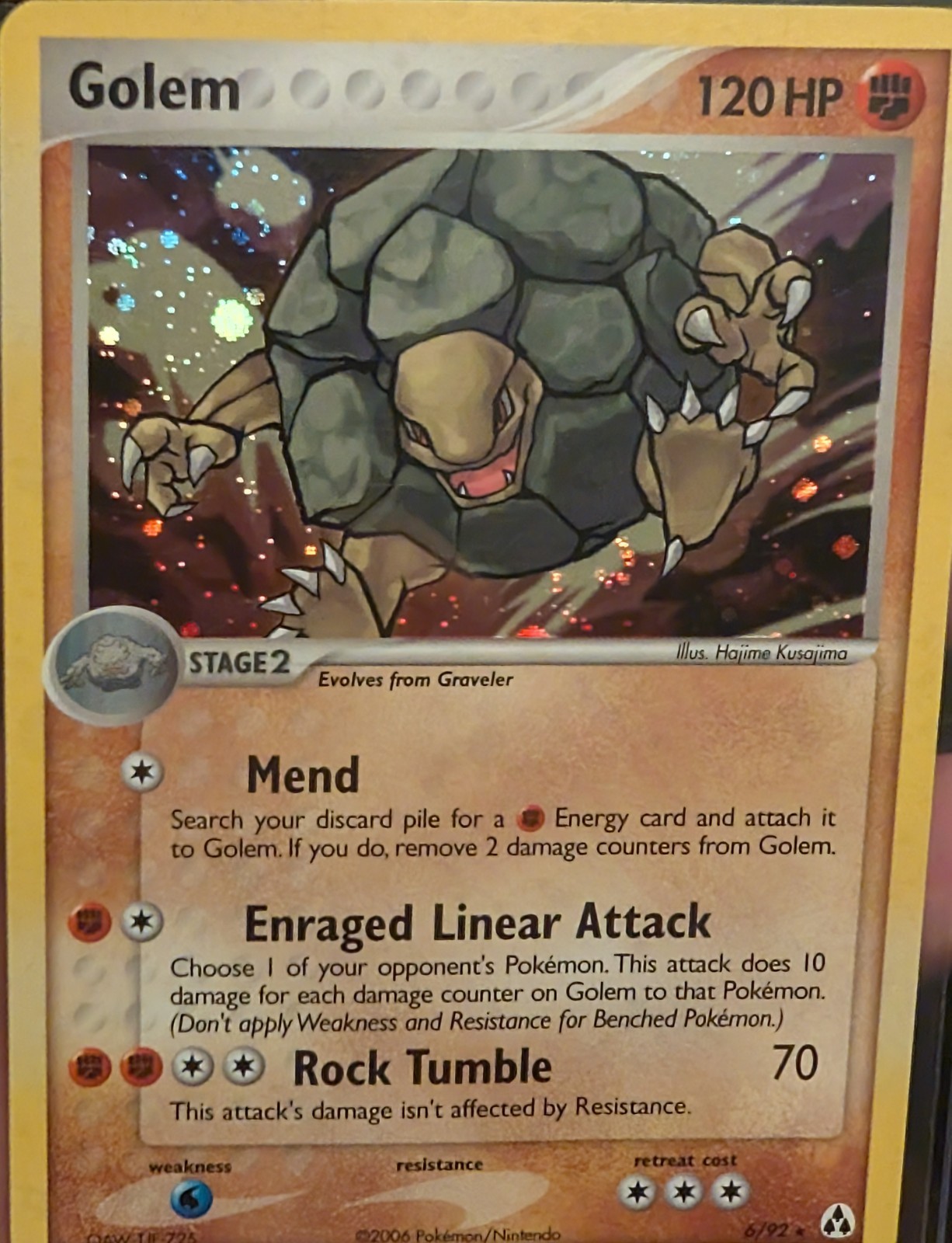 Pokemon Golem 6/92 Legend Maker BIG BALL SWIRL 🌀 1 OF 1 VERY RARE. Pop 1