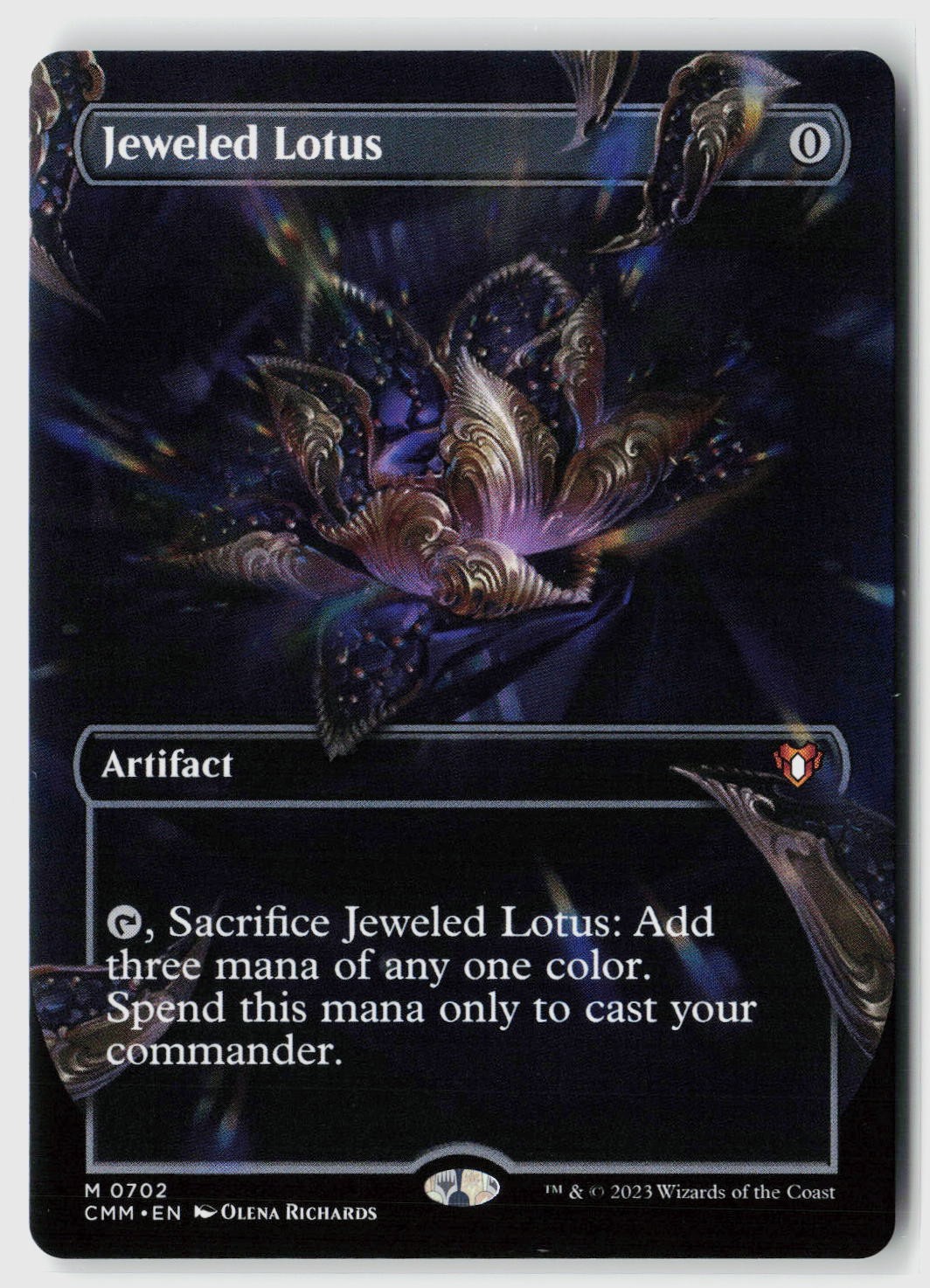 Jeweled Lotus (Borderless) #702 (NM) Commander Masters CMM Magic MTG