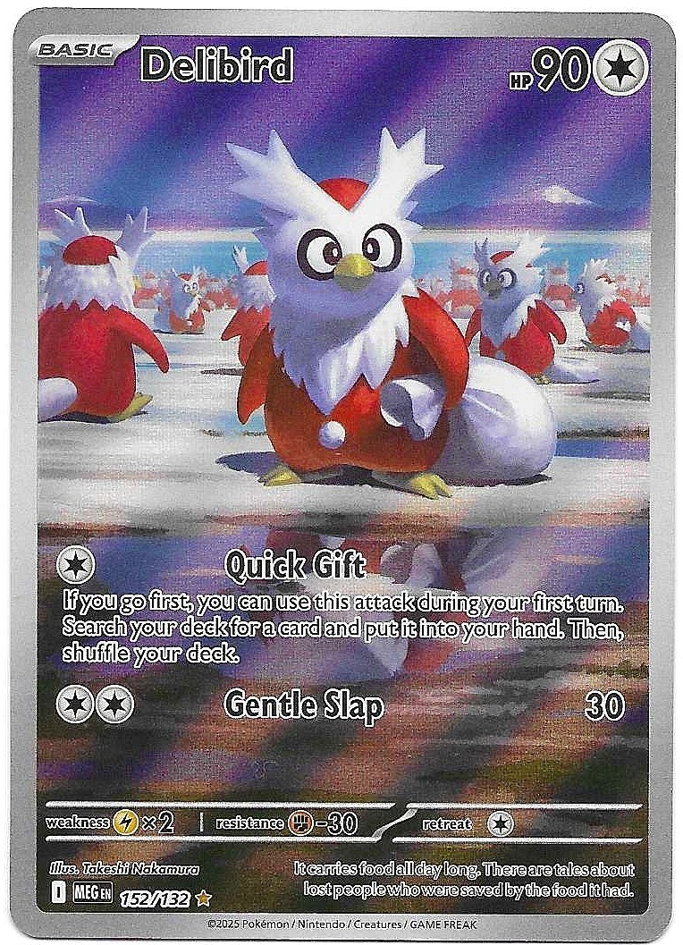 Delibird 152/132 ME01: Mega Evolution Illustration Rare Pokemon TCG