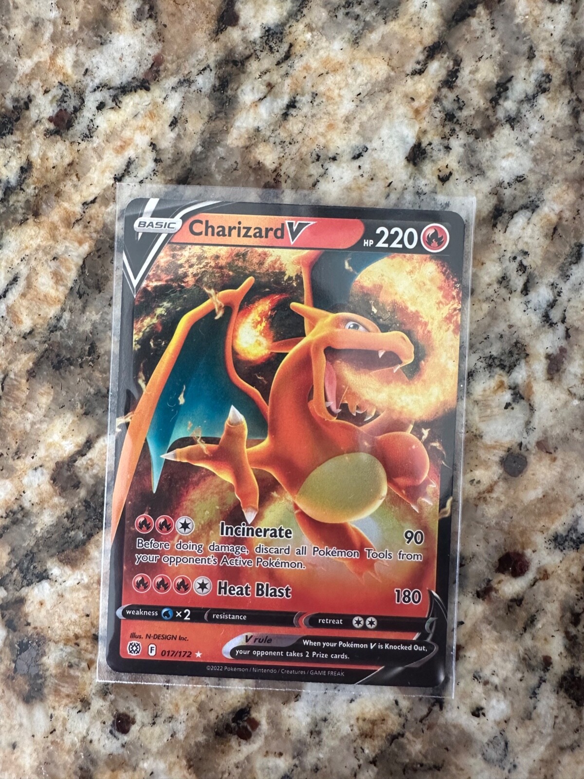 Charizard V Brilliant Stars 17/172 Holo Ultra Rare Pokémon TCG Card MINT COND.