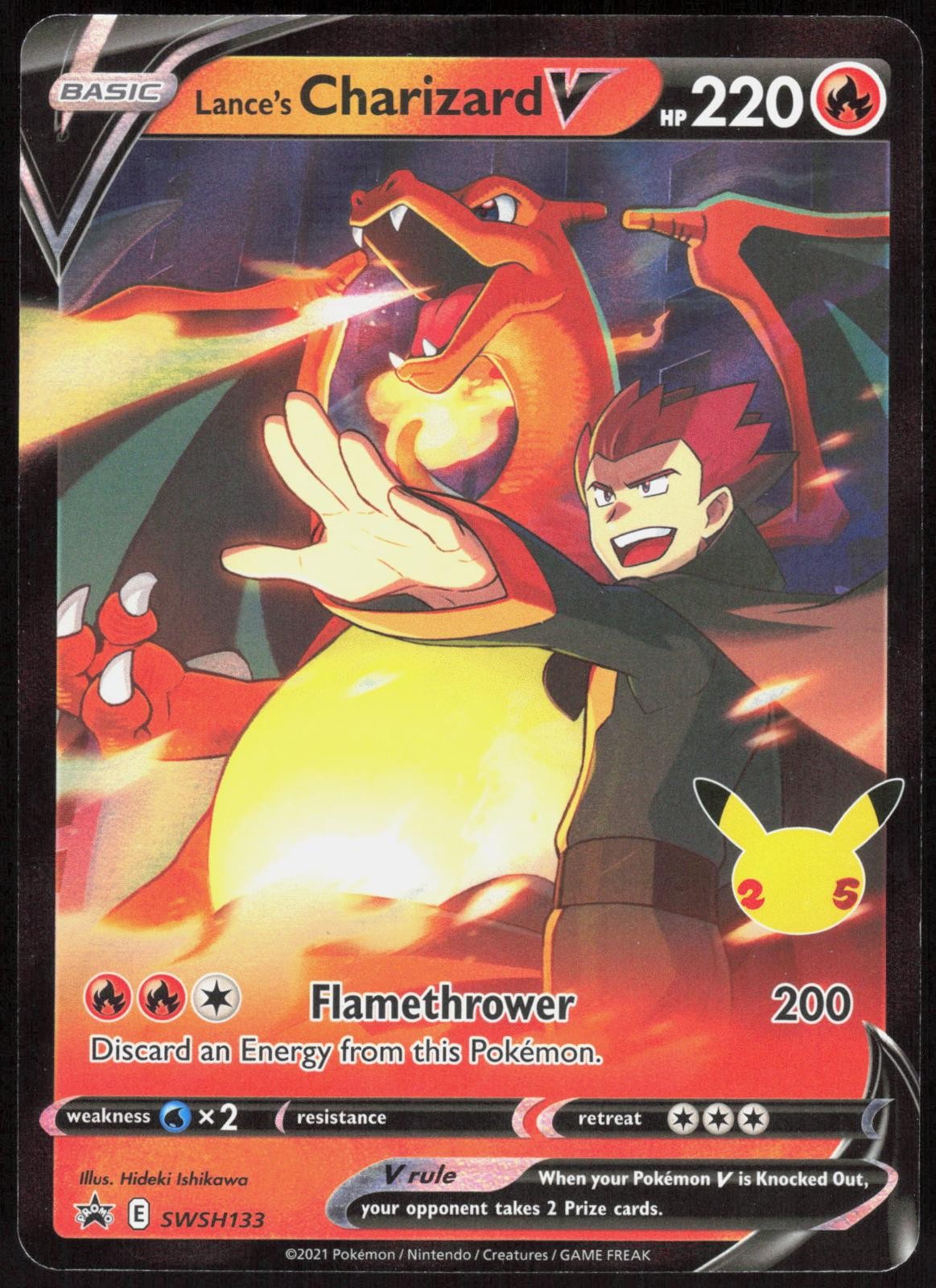 Sword & Shield Promo Lance’s Charizard V SWSH133 Holo Promo Pokemon NM/M