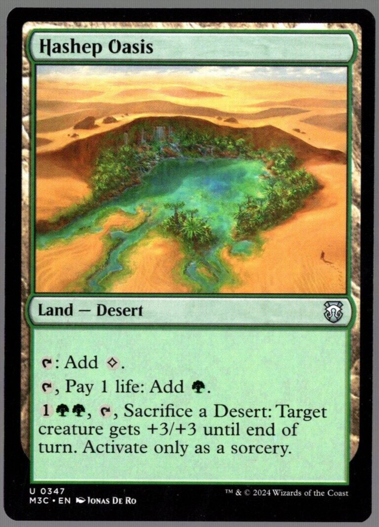(x4) Hashep Oasis 0347 Playset Non Foil Uncommon Modern Horizons 3 MTG Near Mint
