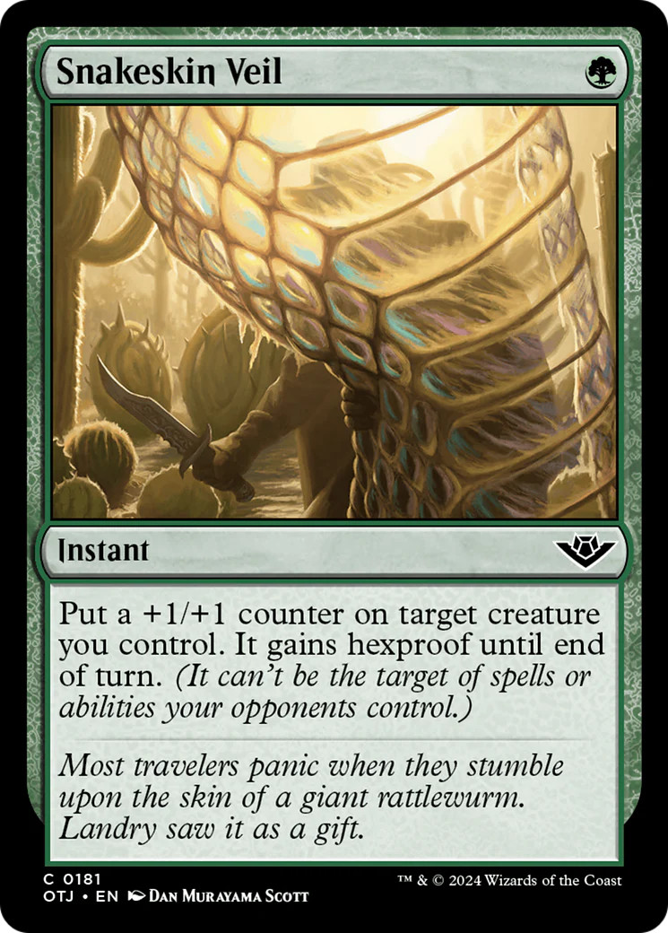 Snakeskin Veil [Outlaws of Thunder Junction] Foil Near Mint